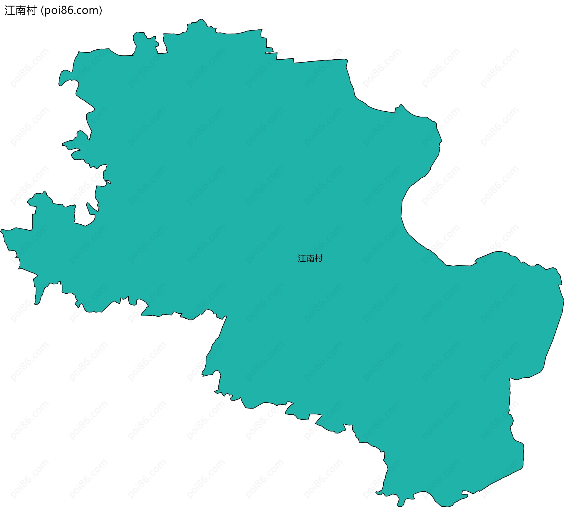 江南村边界地图