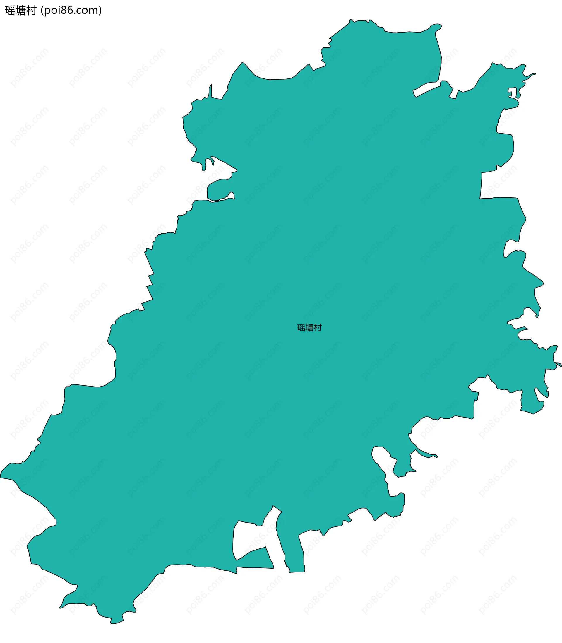 瑶塘村边界地图