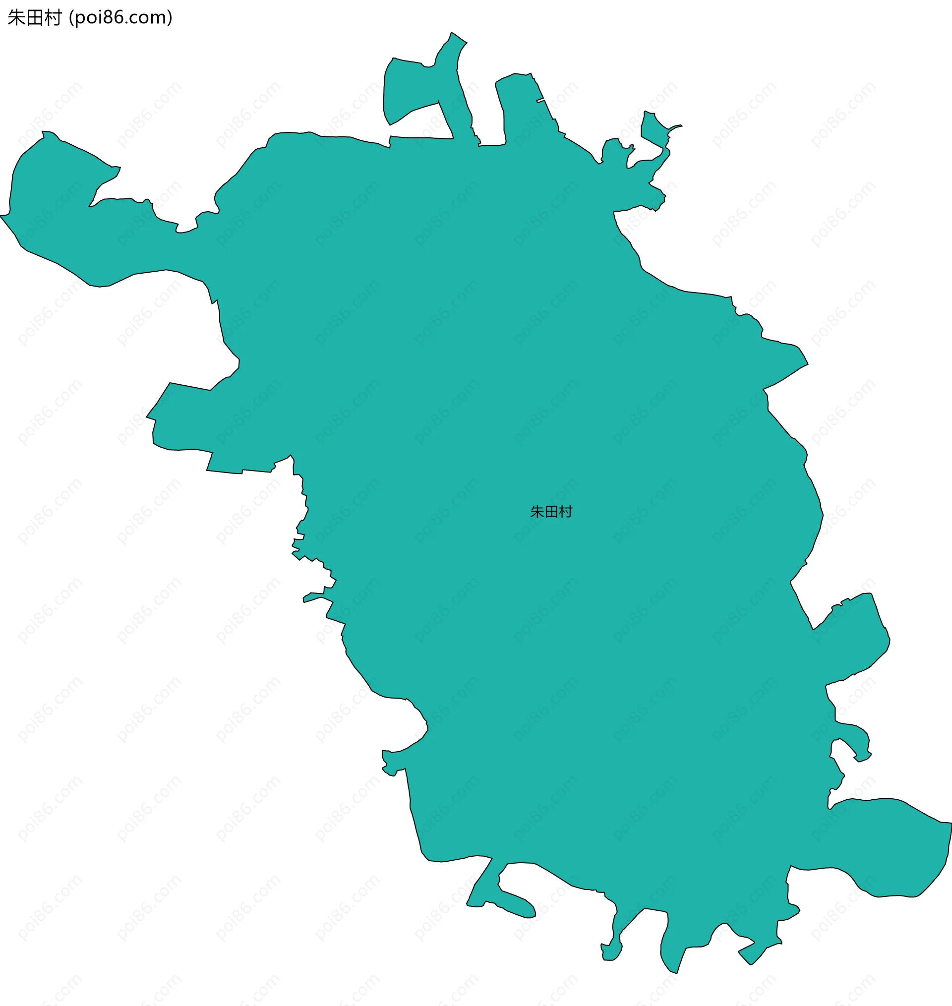 朱田村边界地图