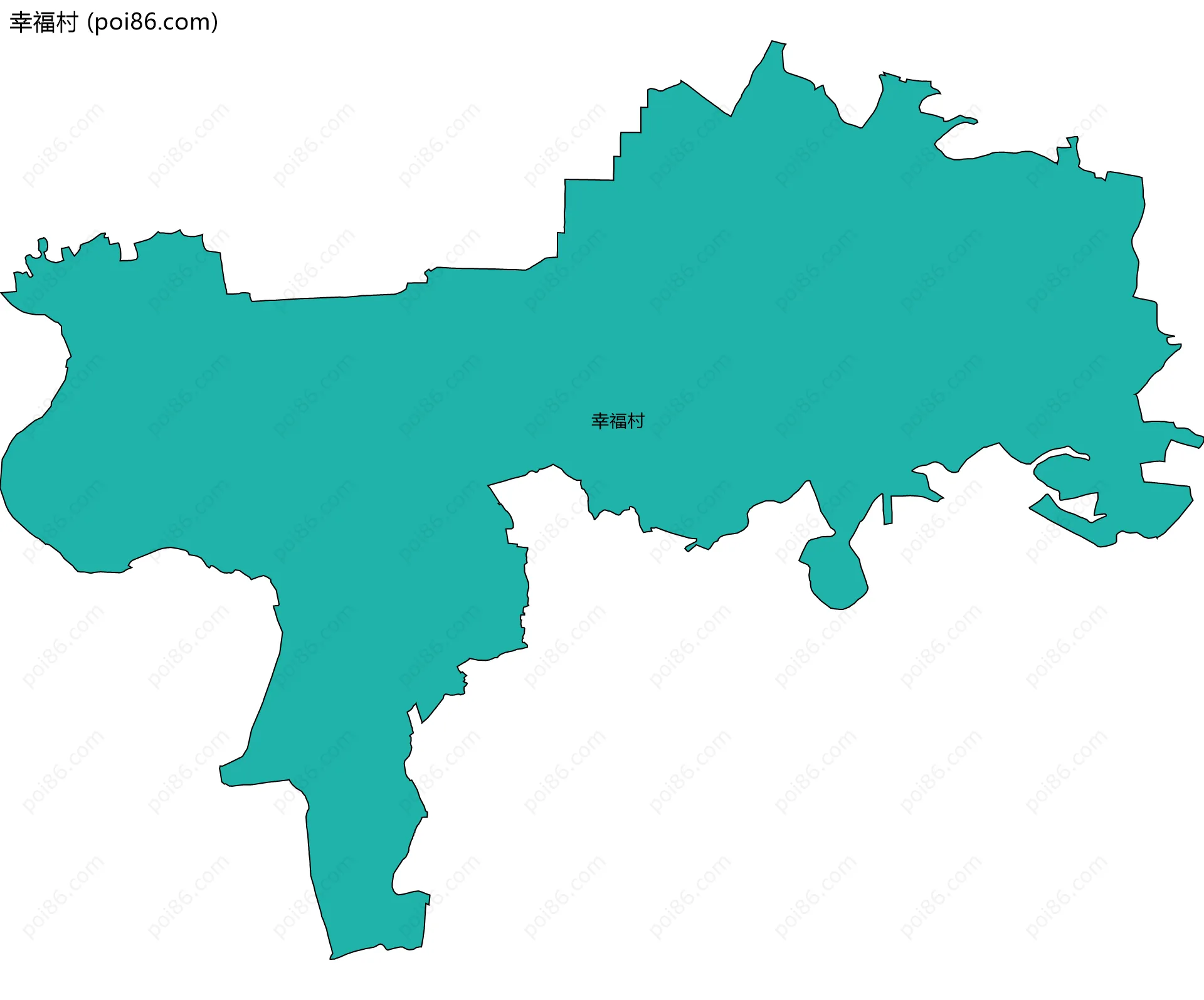幸福村边界地图