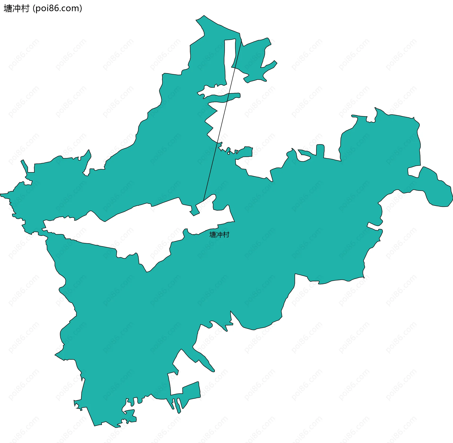 塘冲村边界地图