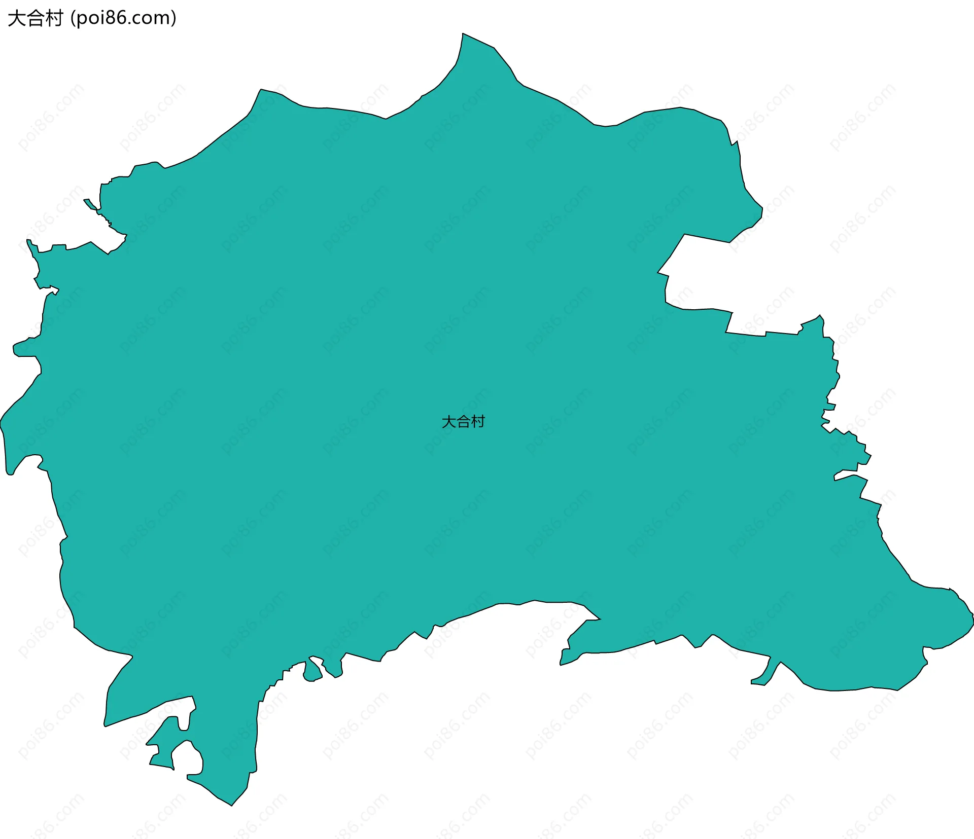 大合村边界地图