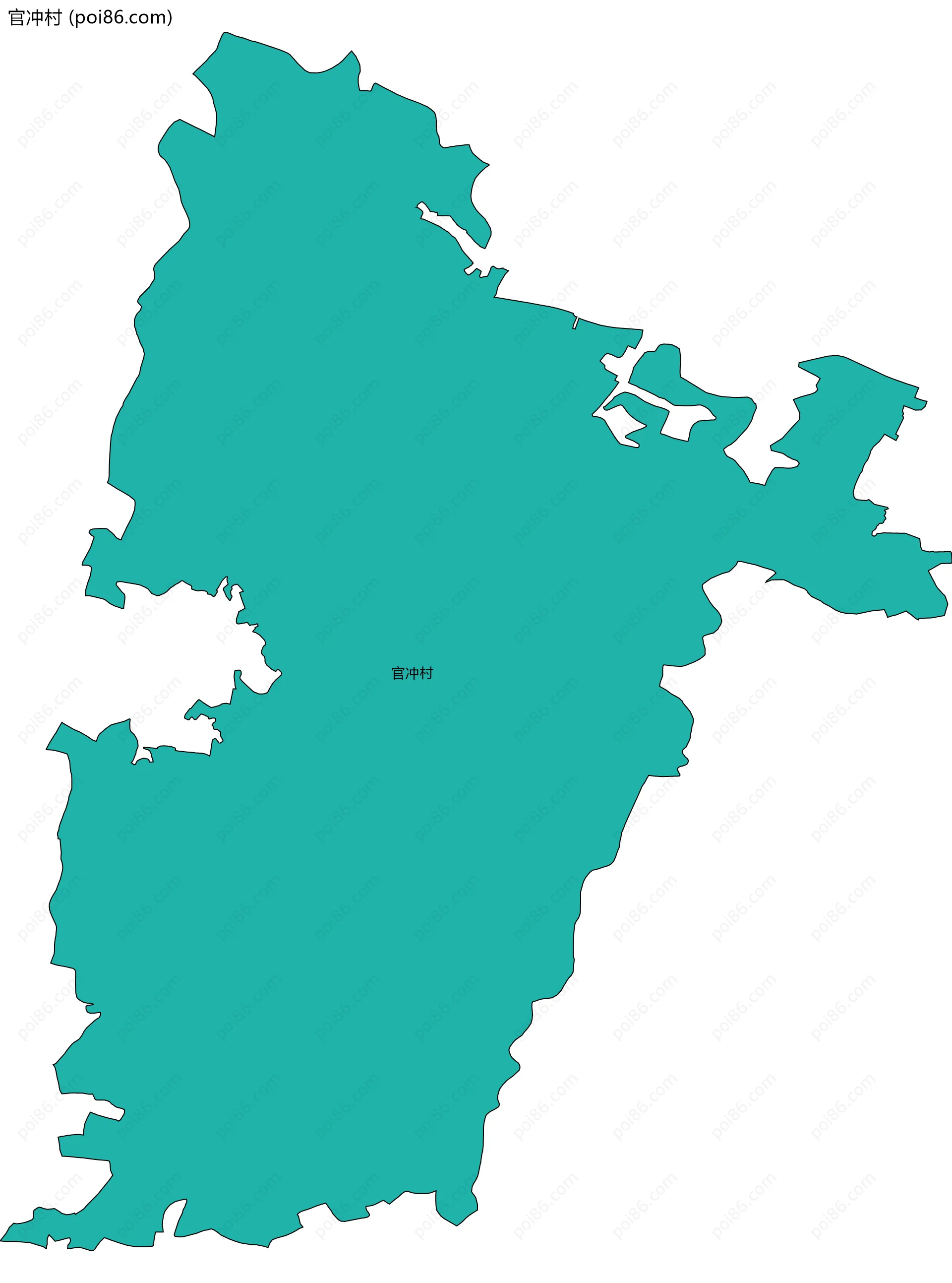 官冲村边界地图