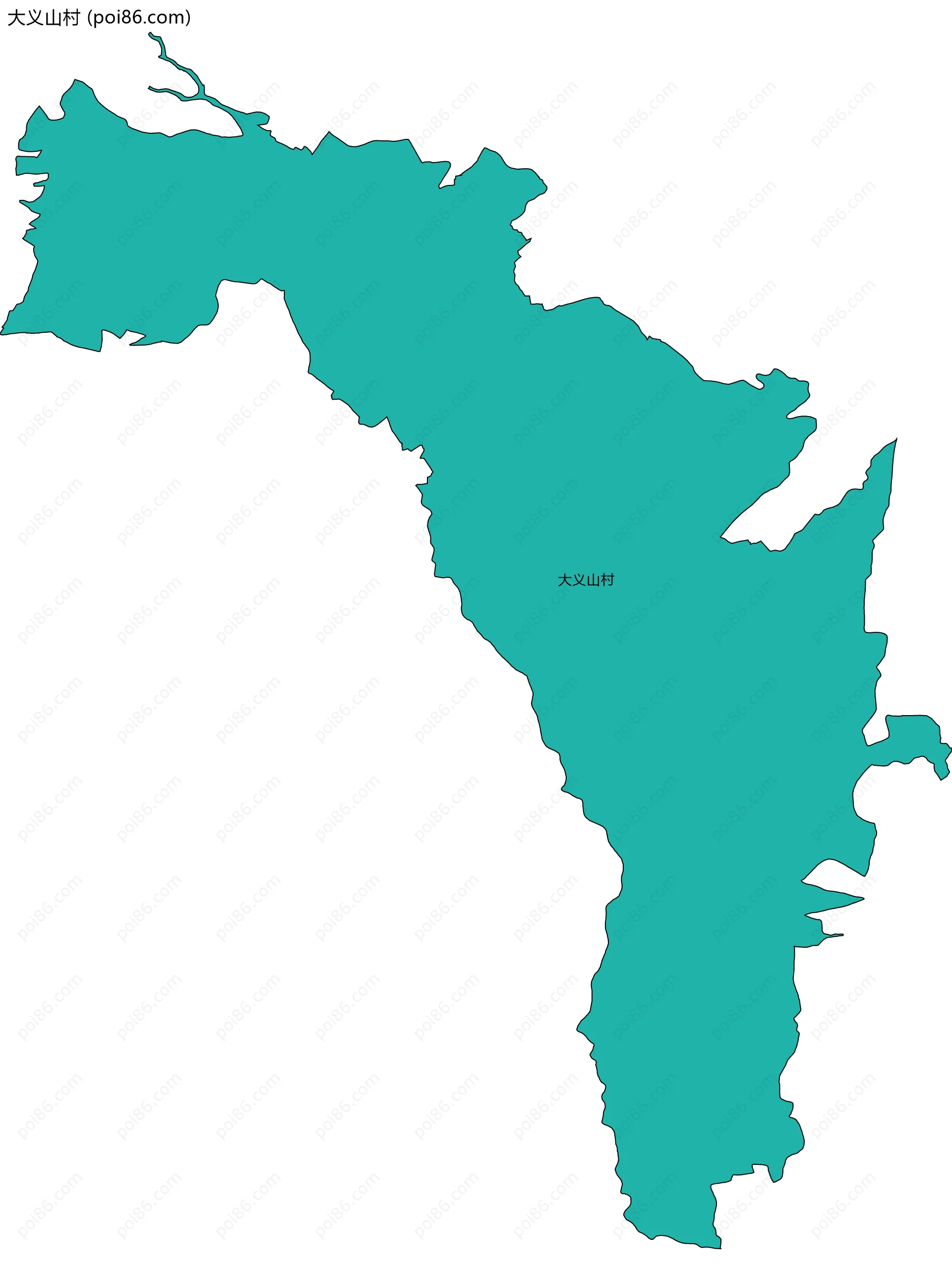 大义山村边界地图