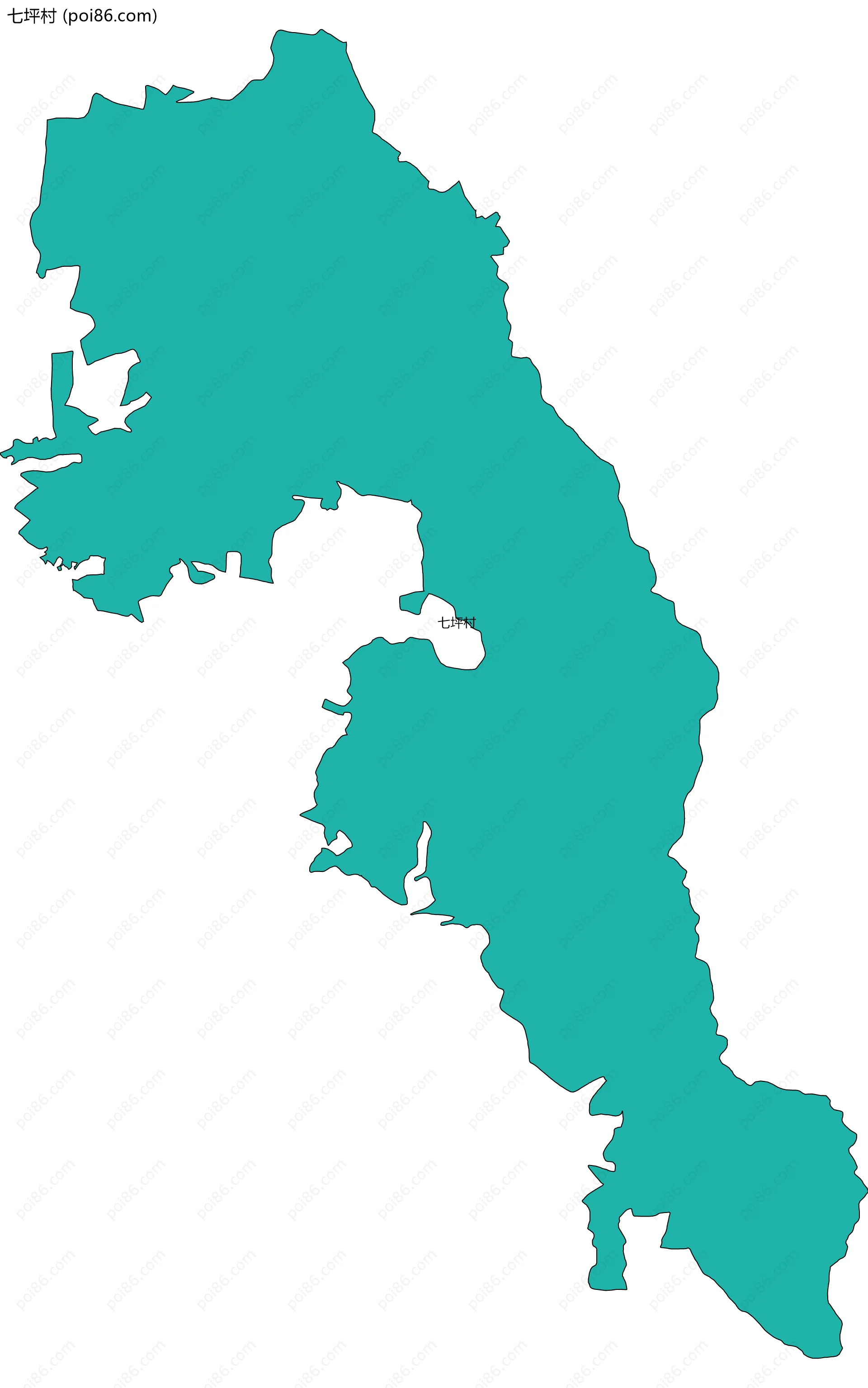 七坪村边界地图