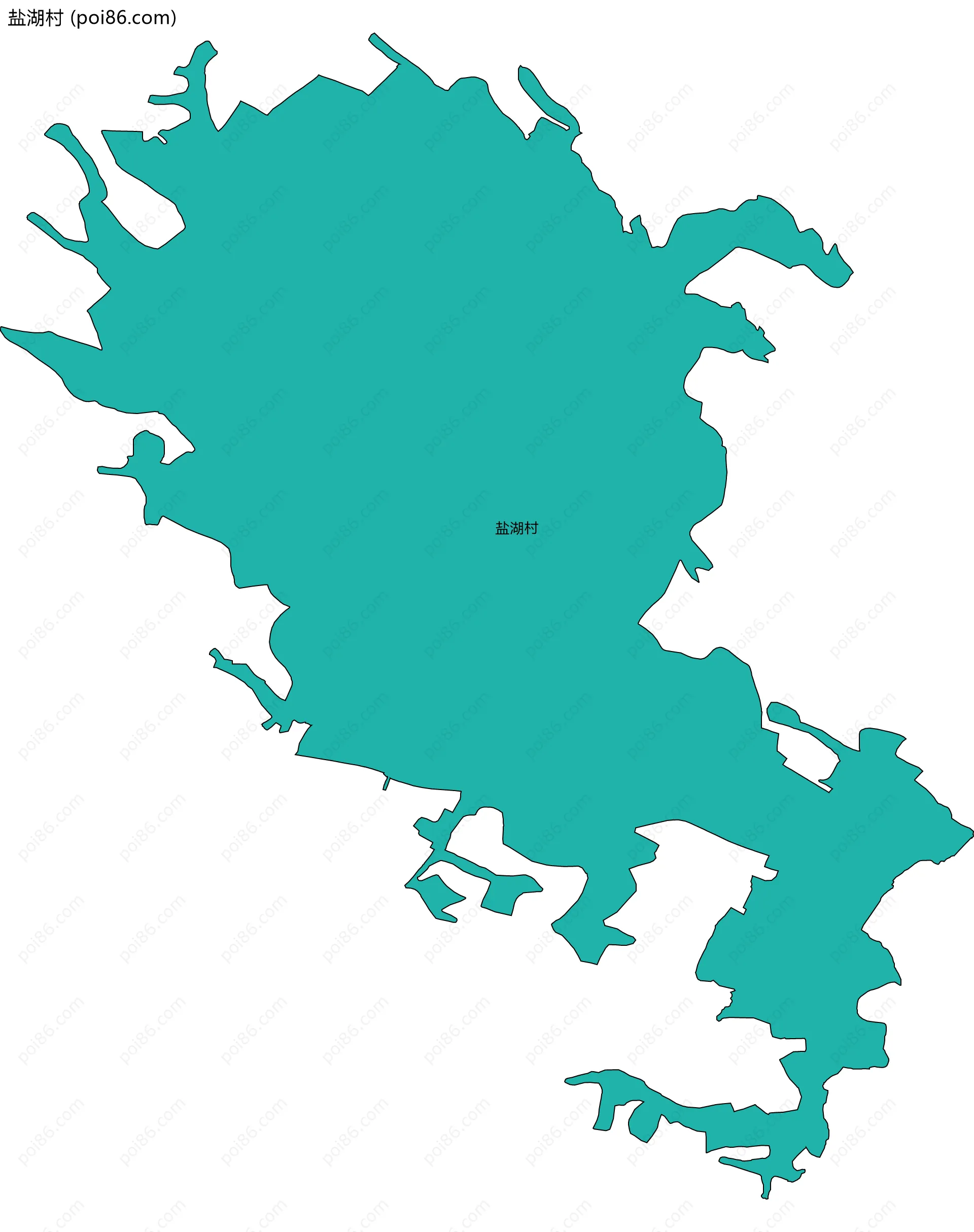 盐湖村边界地图