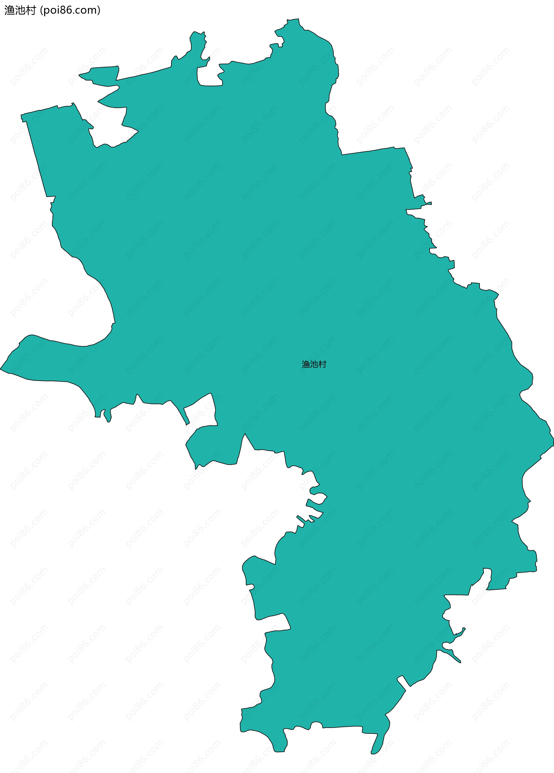 渔池村边界地图