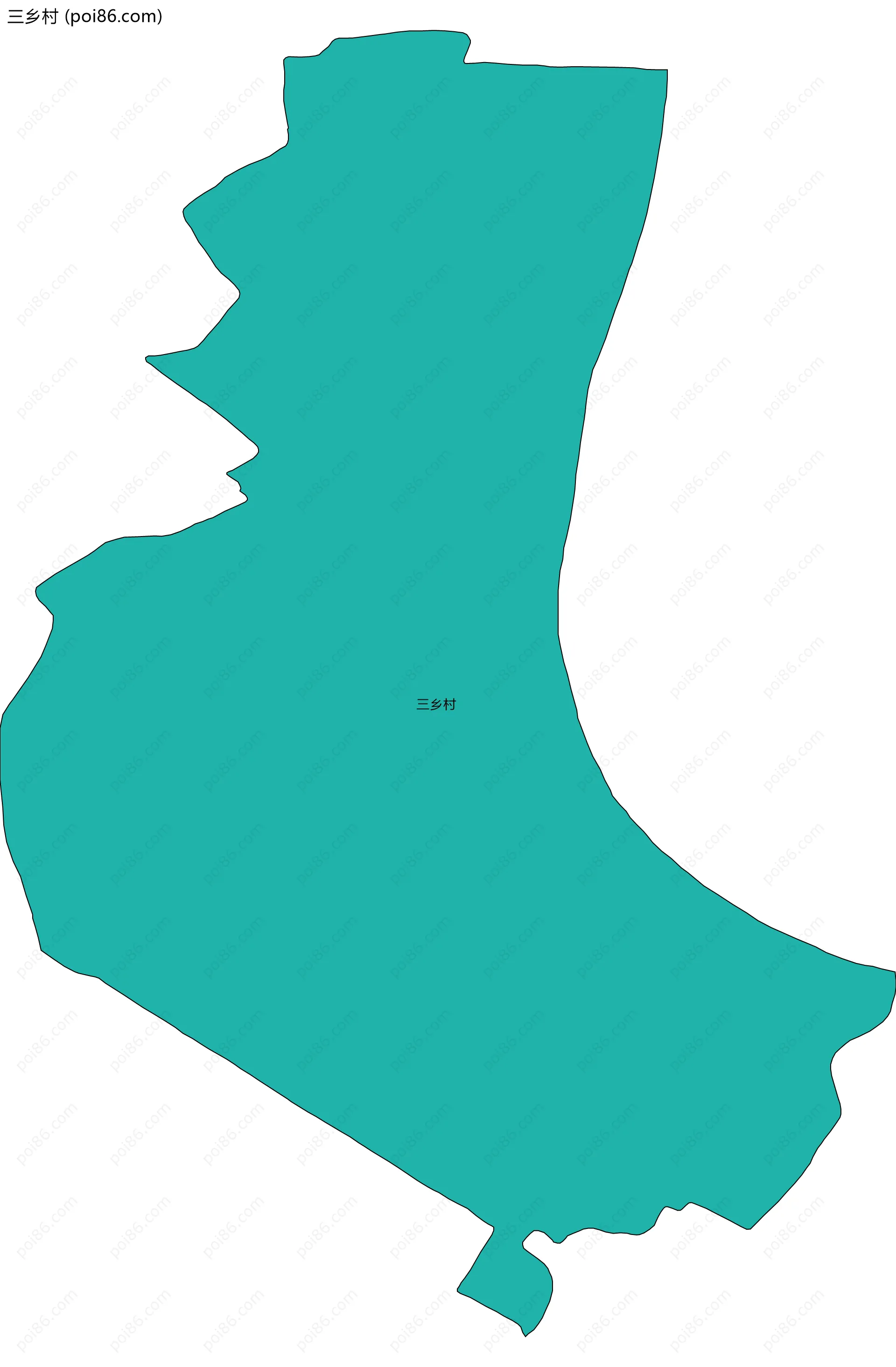 三乡村边界地图