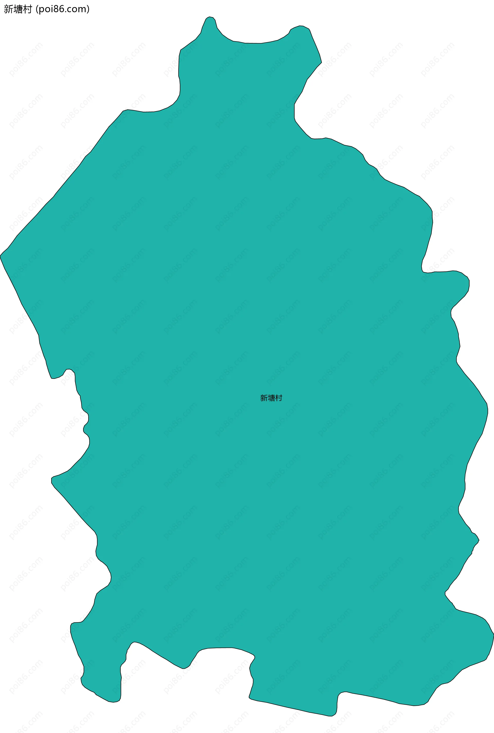 新塘村边界地图