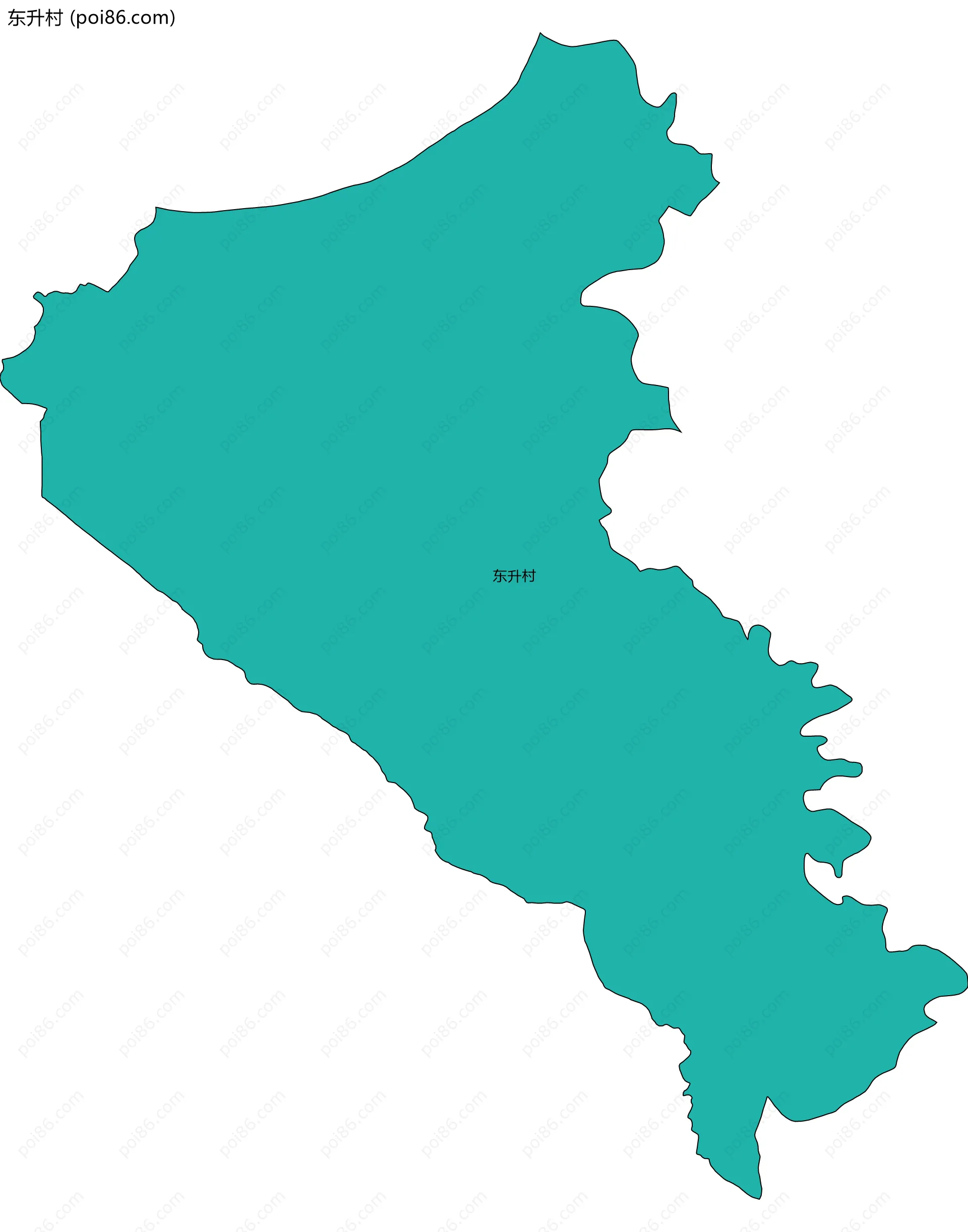 东升村边界地图