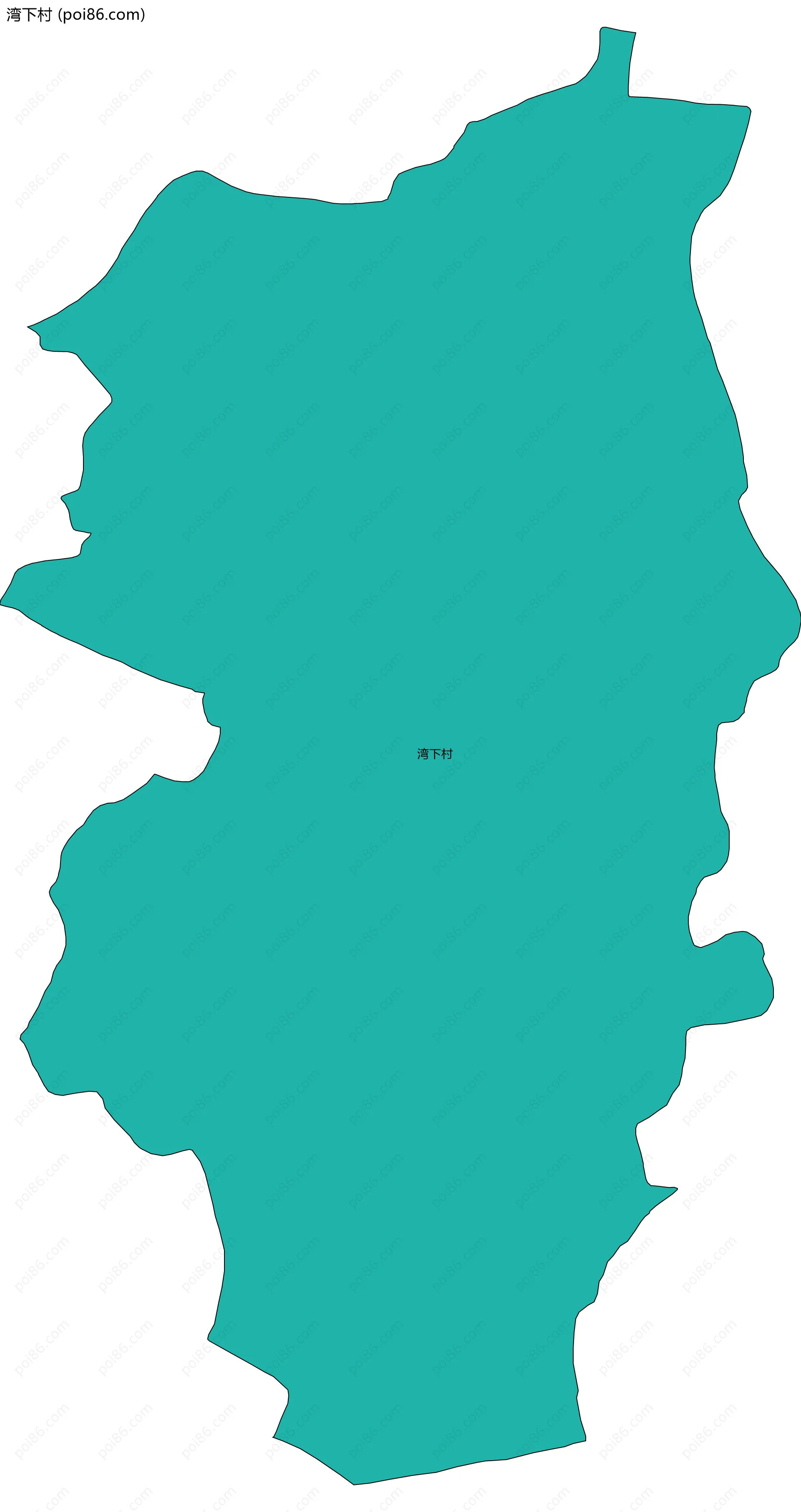 湾下村边界地图