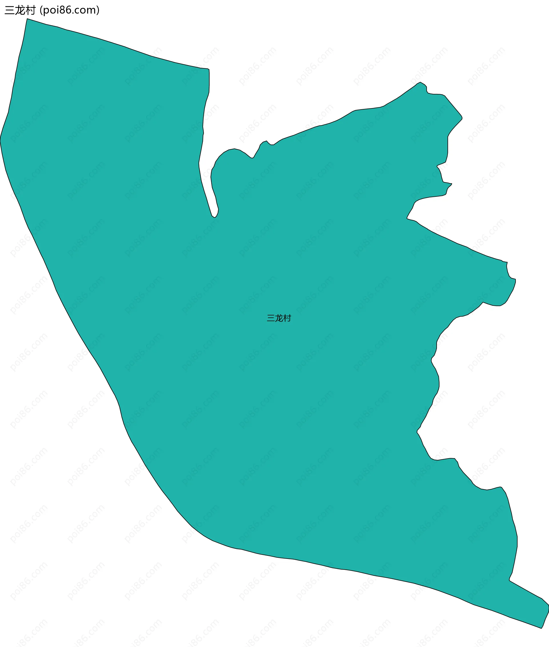 三龙村边界地图