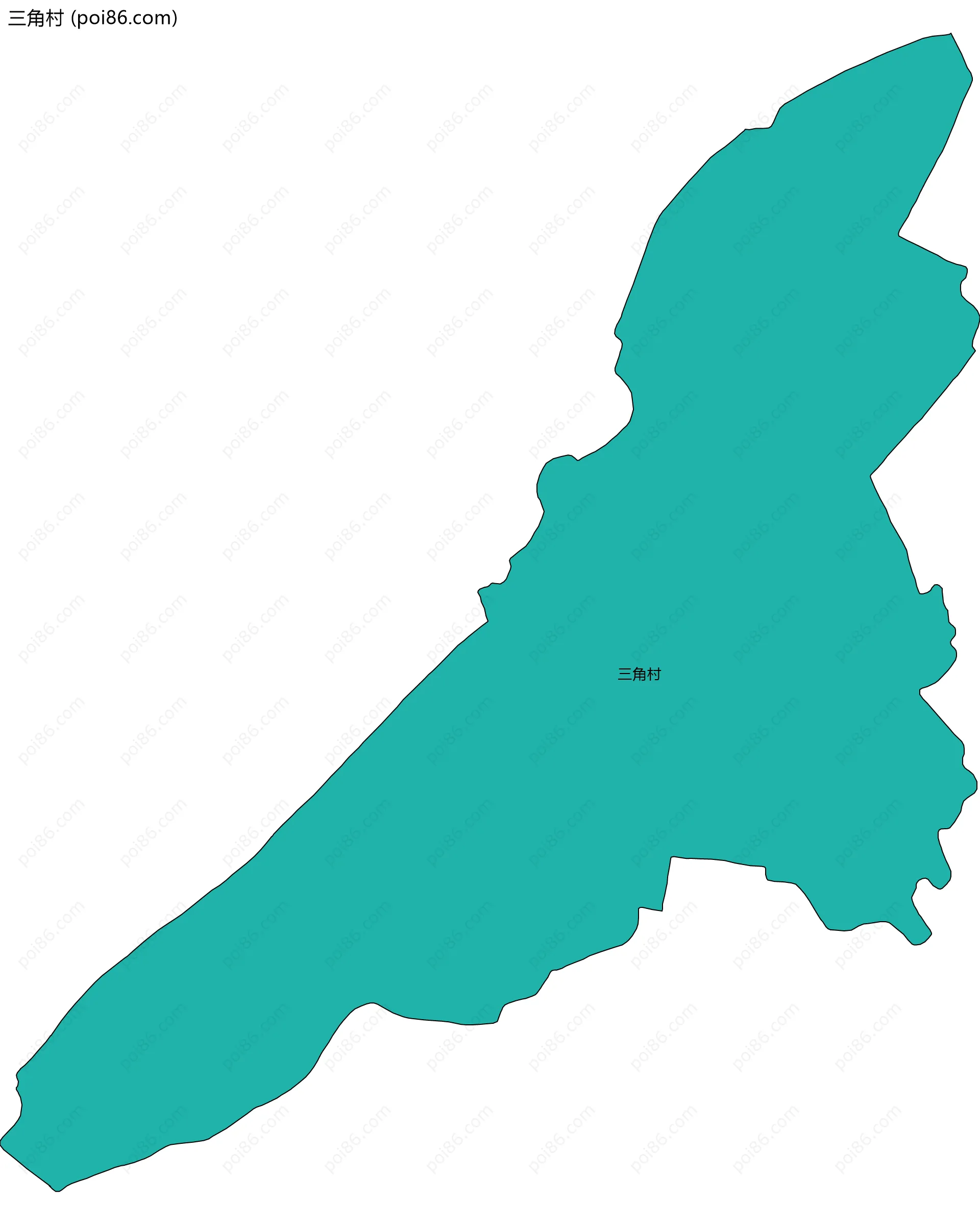 三角村边界地图