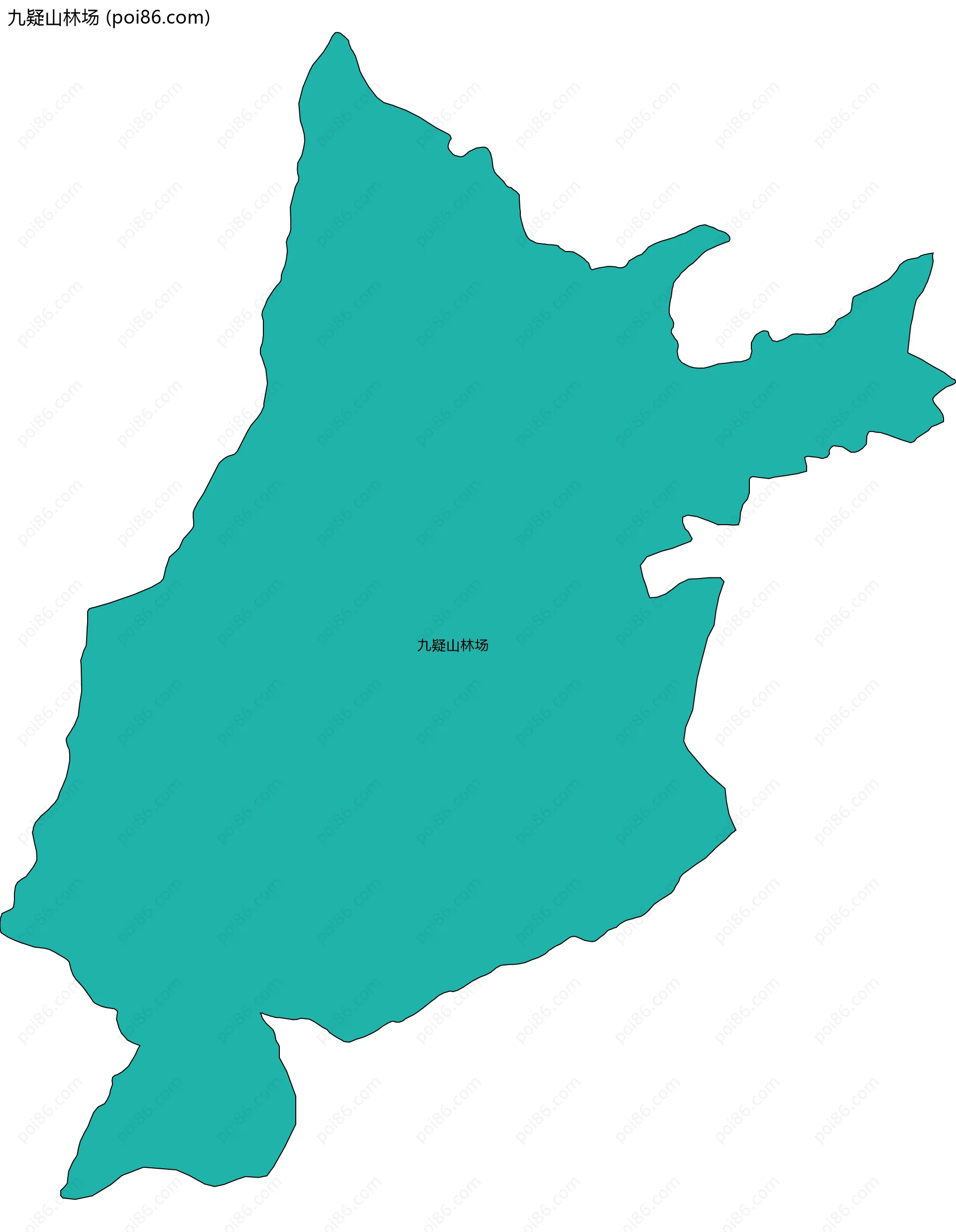 九疑山林场边界地图