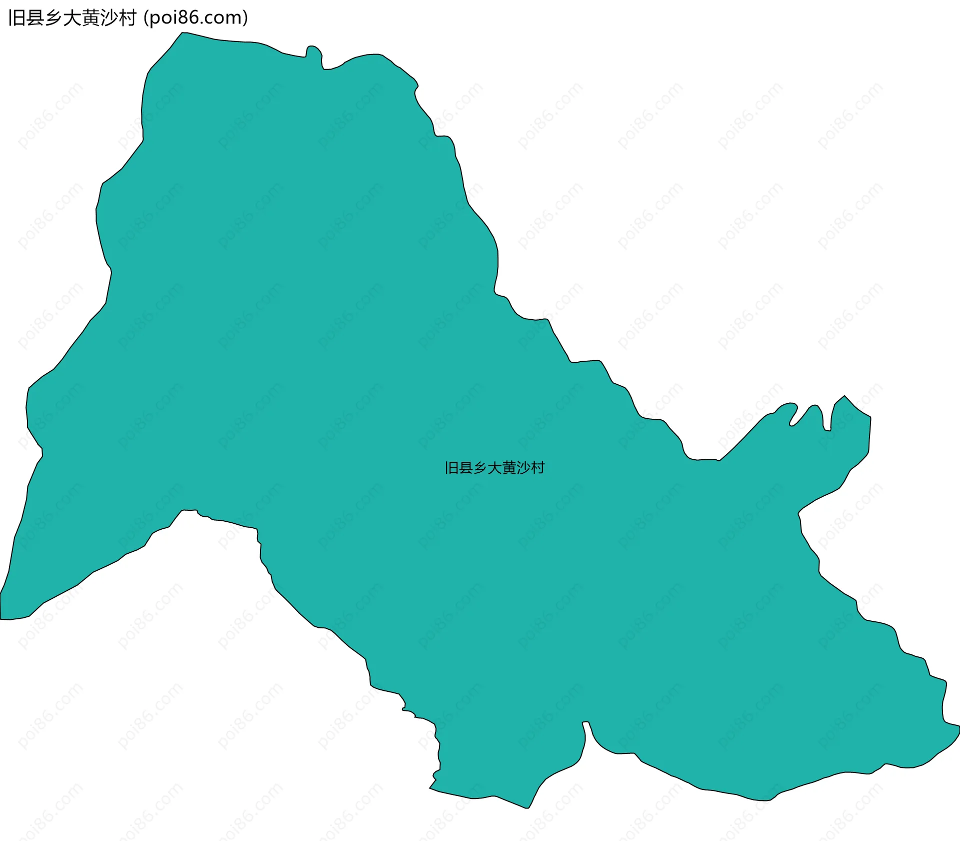 旧县乡大黄沙村边界地图