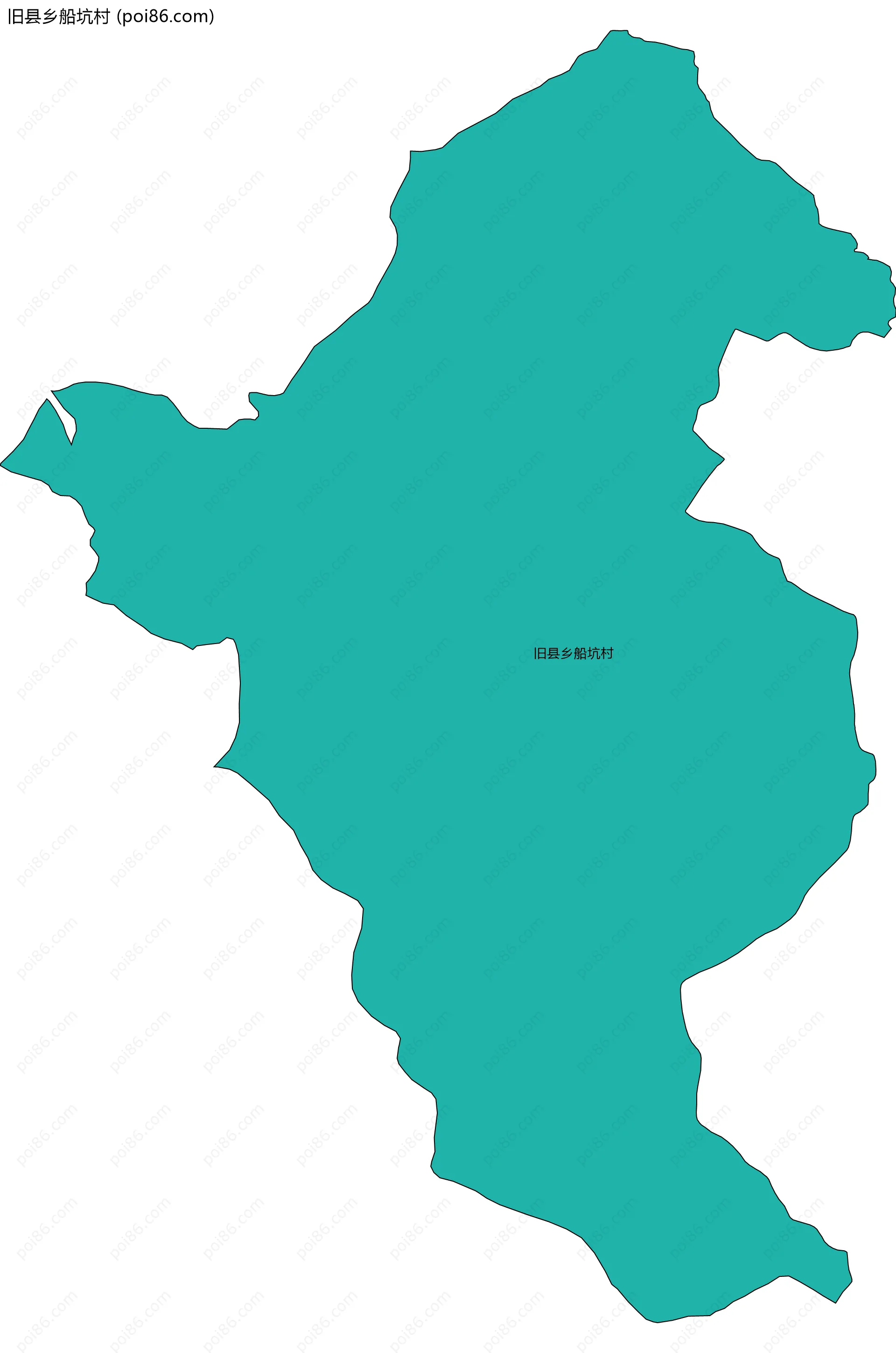 旧县乡船坑村边界地图