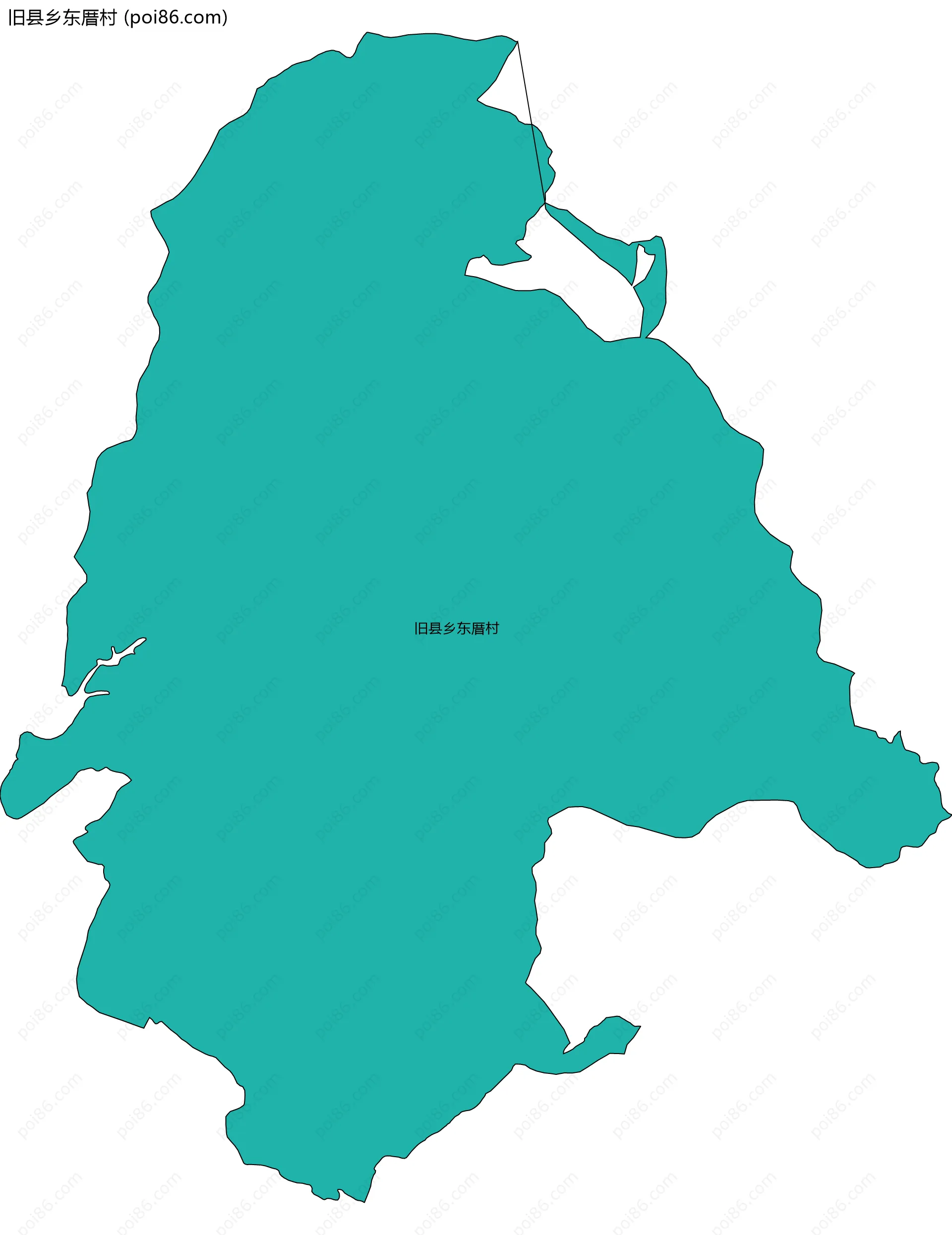 旧县乡东厝村边界地图