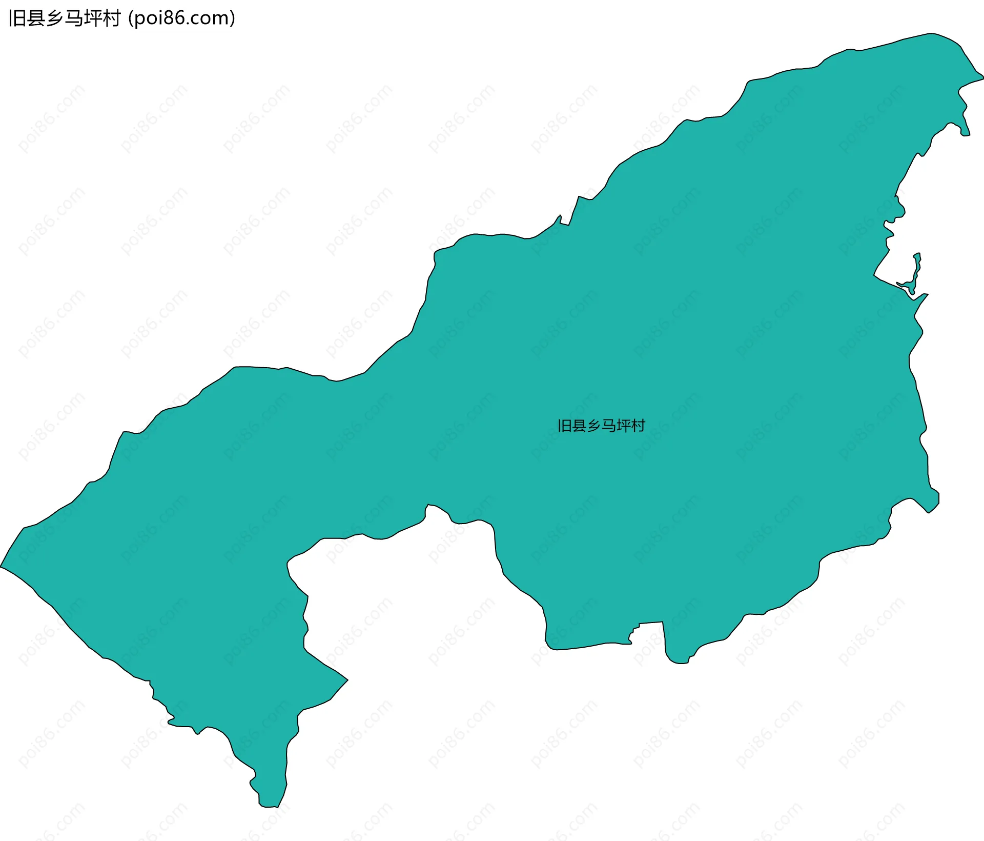 旧县乡马坪村边界地图