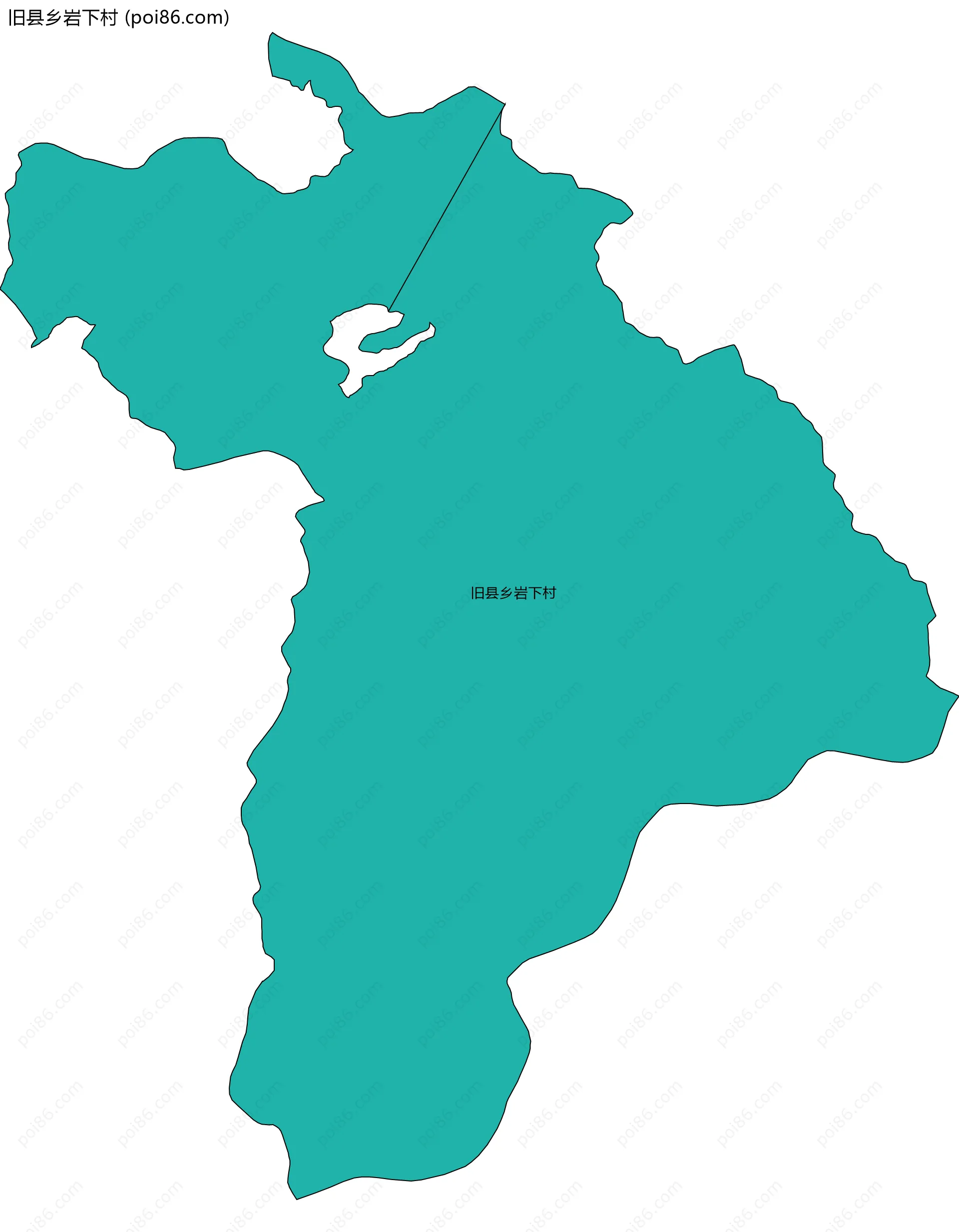 旧县乡岩下村边界地图