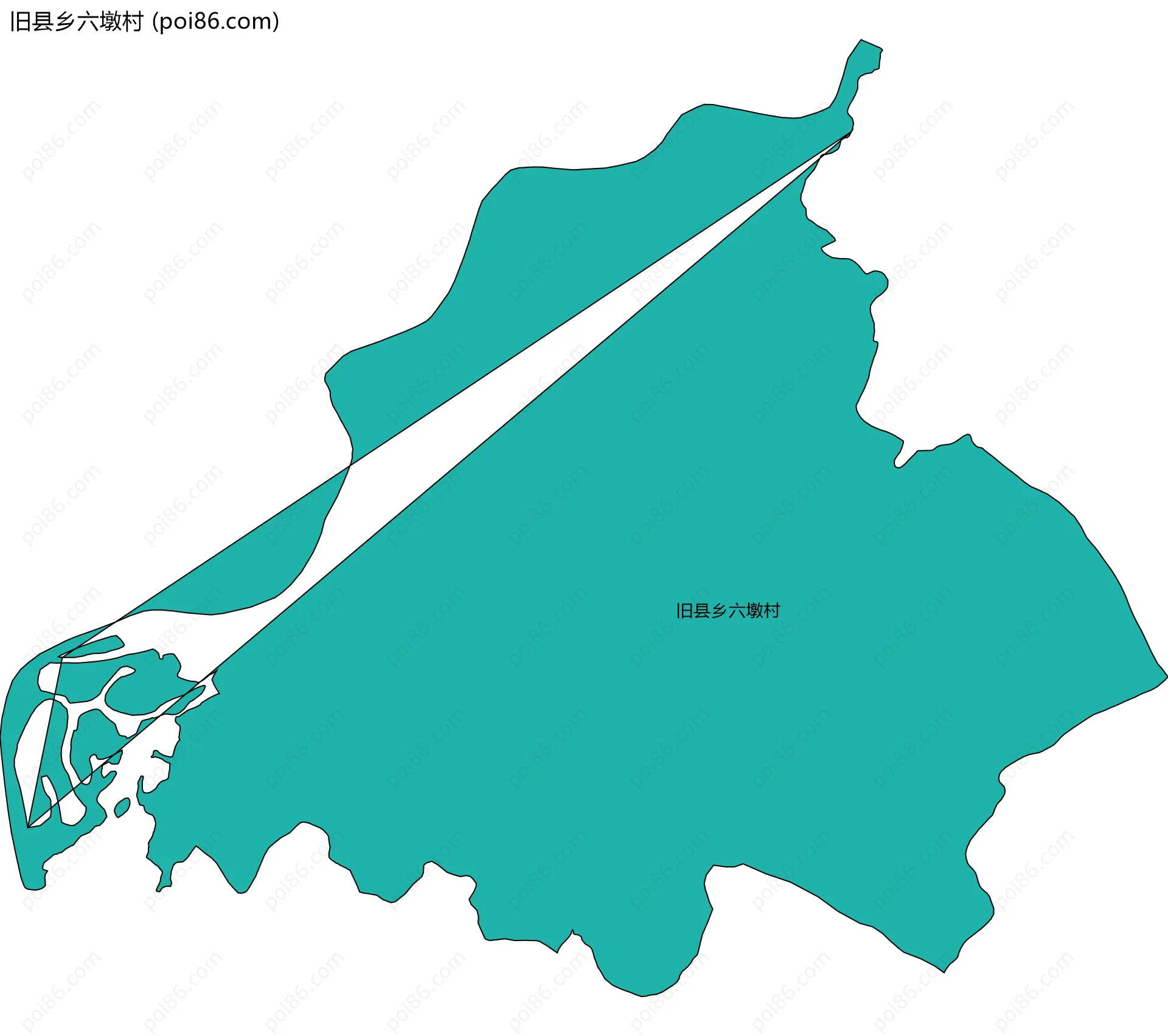 旧县乡六墩村边界地图