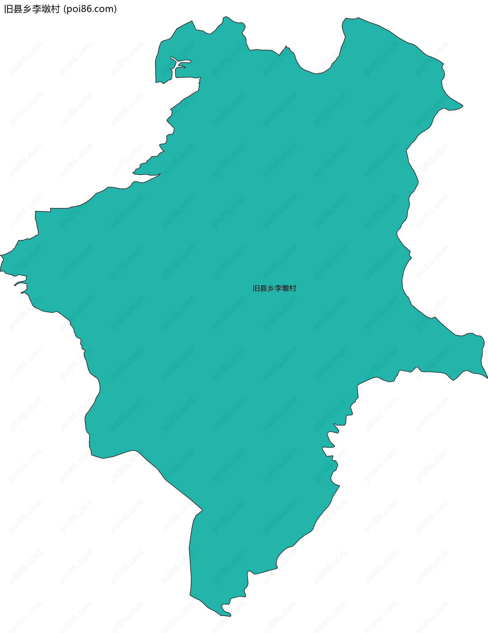 旧县乡李墩村边界地图