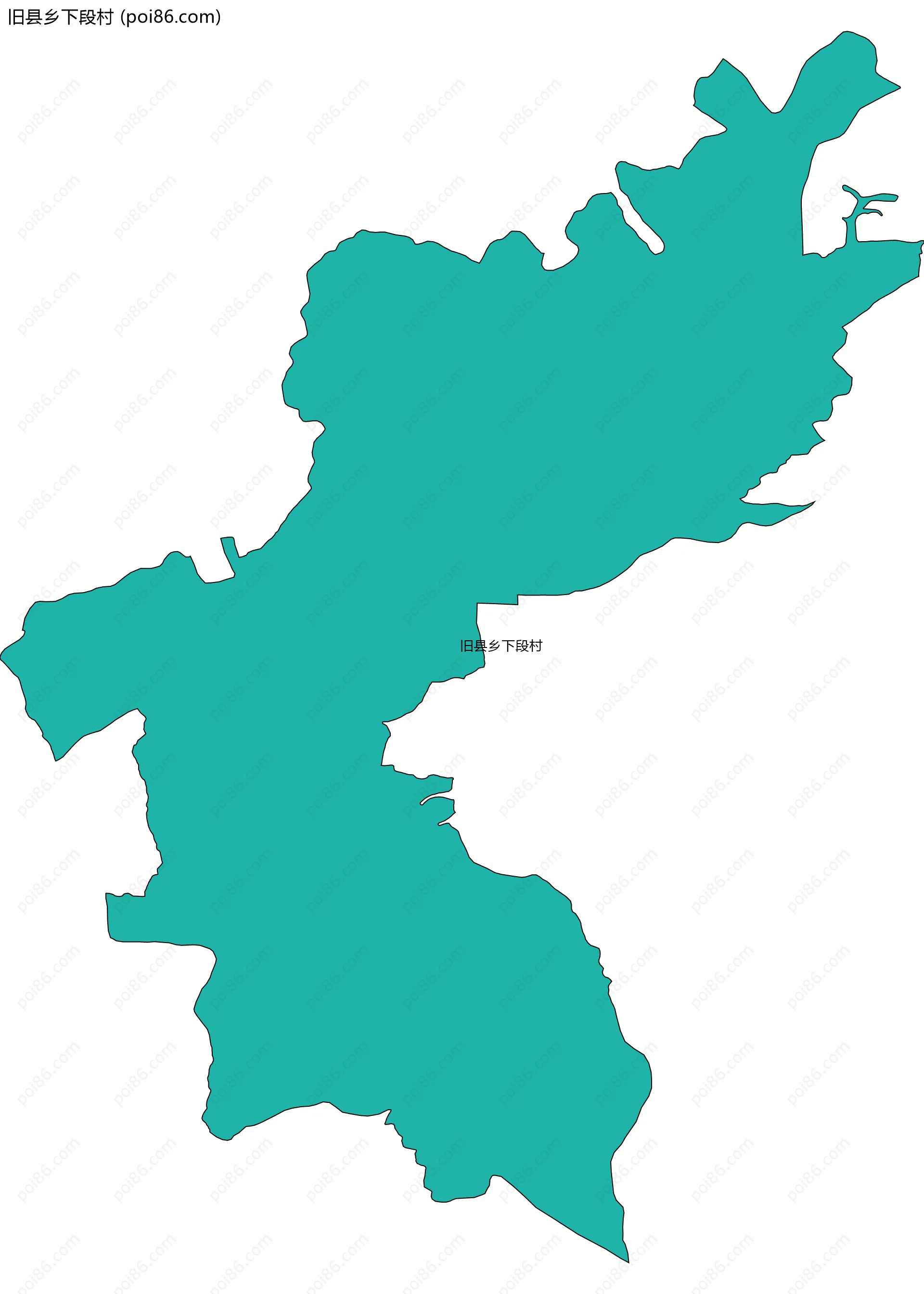 旧县乡下段村边界地图