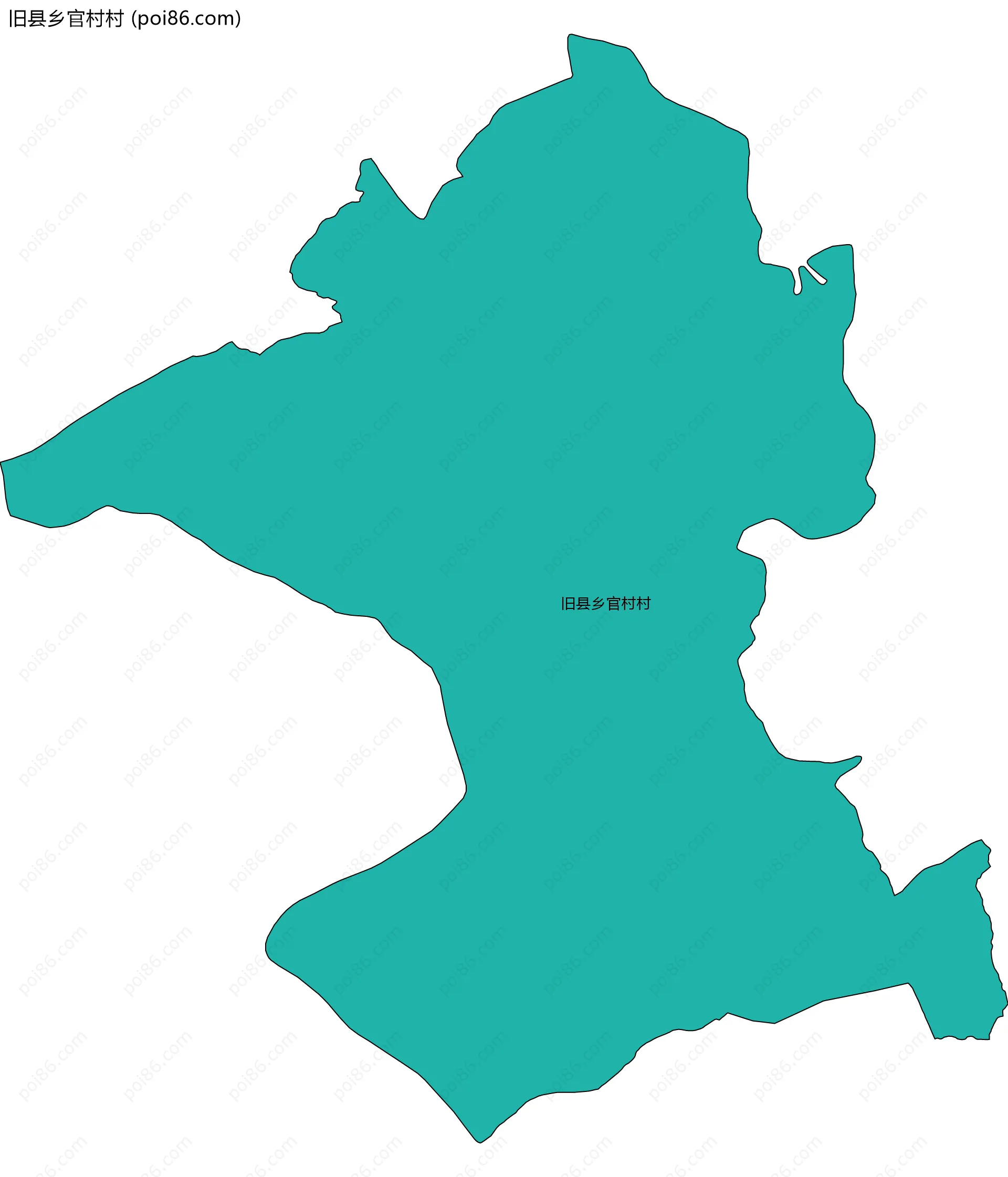 旧县乡官村村边界地图