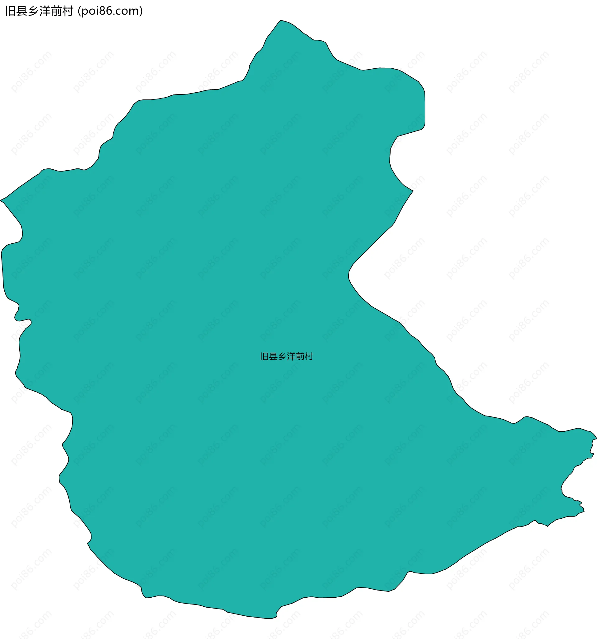 旧县乡洋前村边界地图