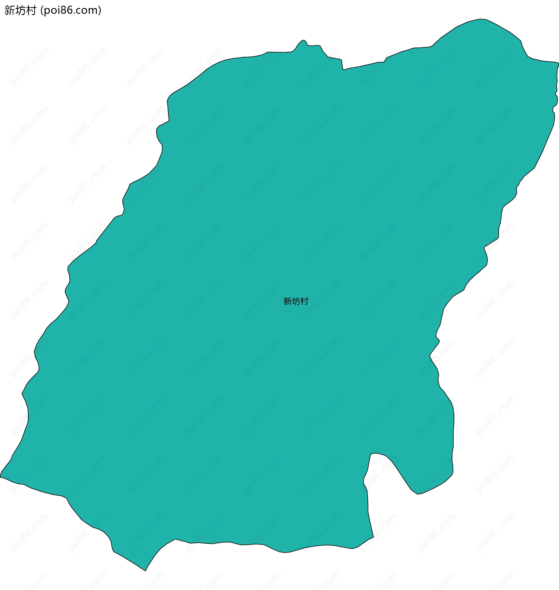 新坊村边界地图