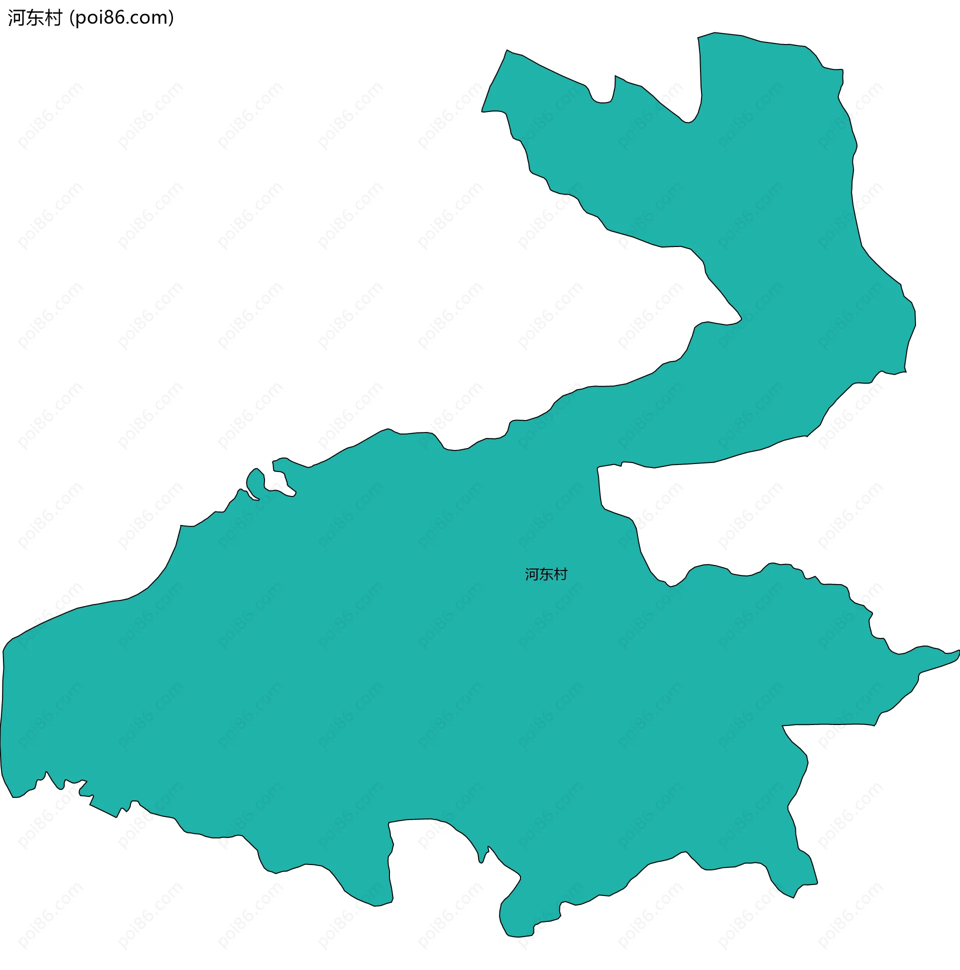 河东村边界地图