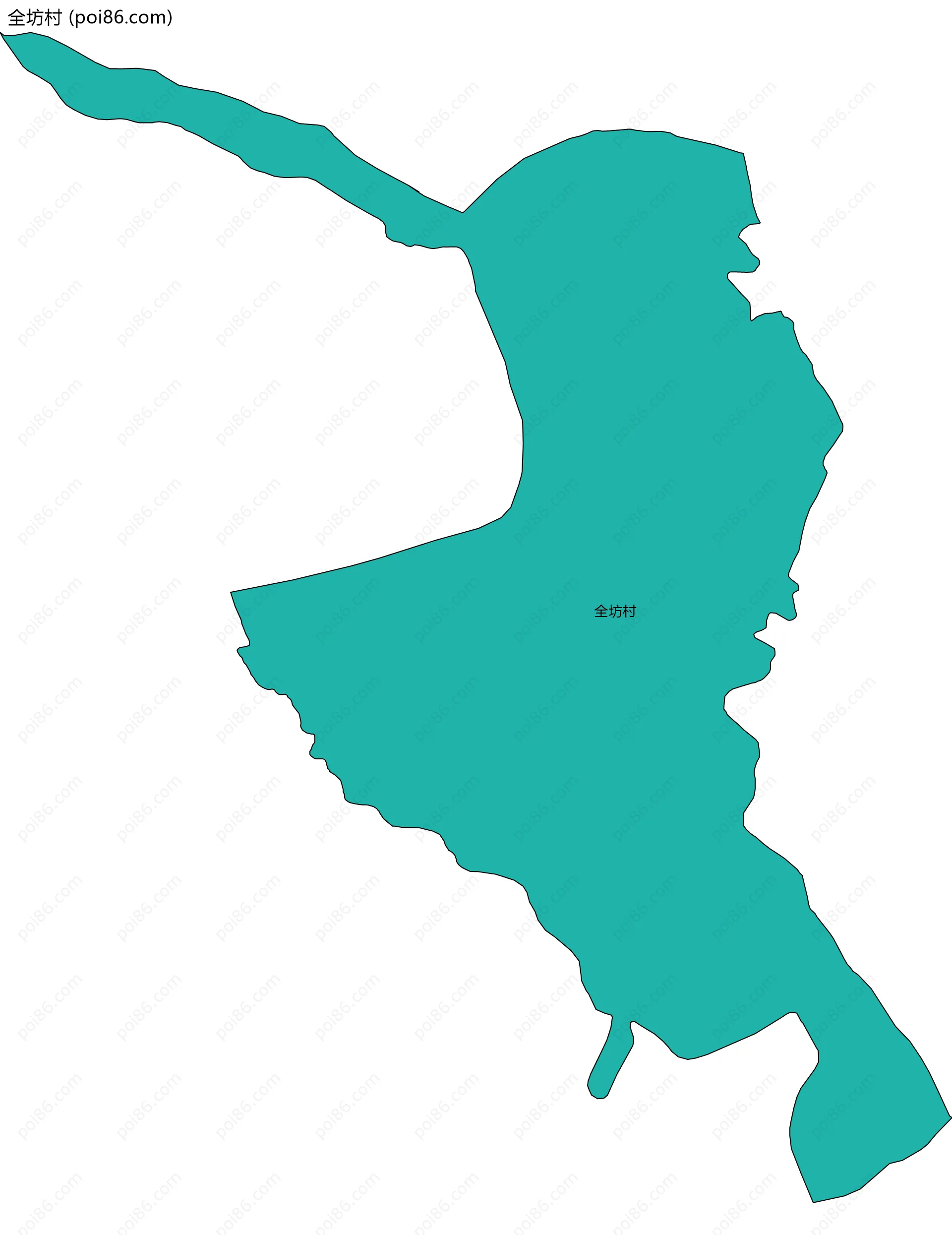 全坊村边界地图