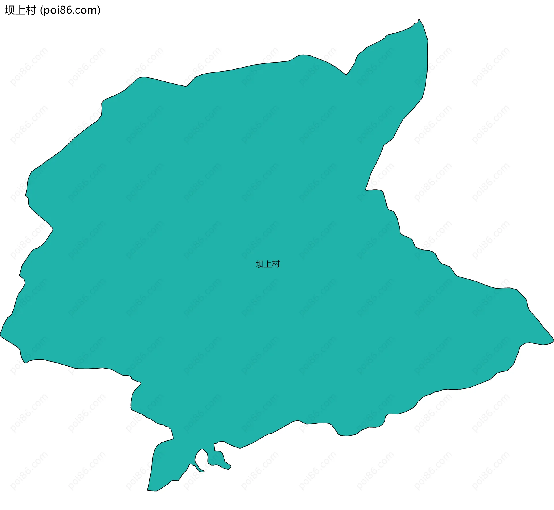 坝上村边界地图