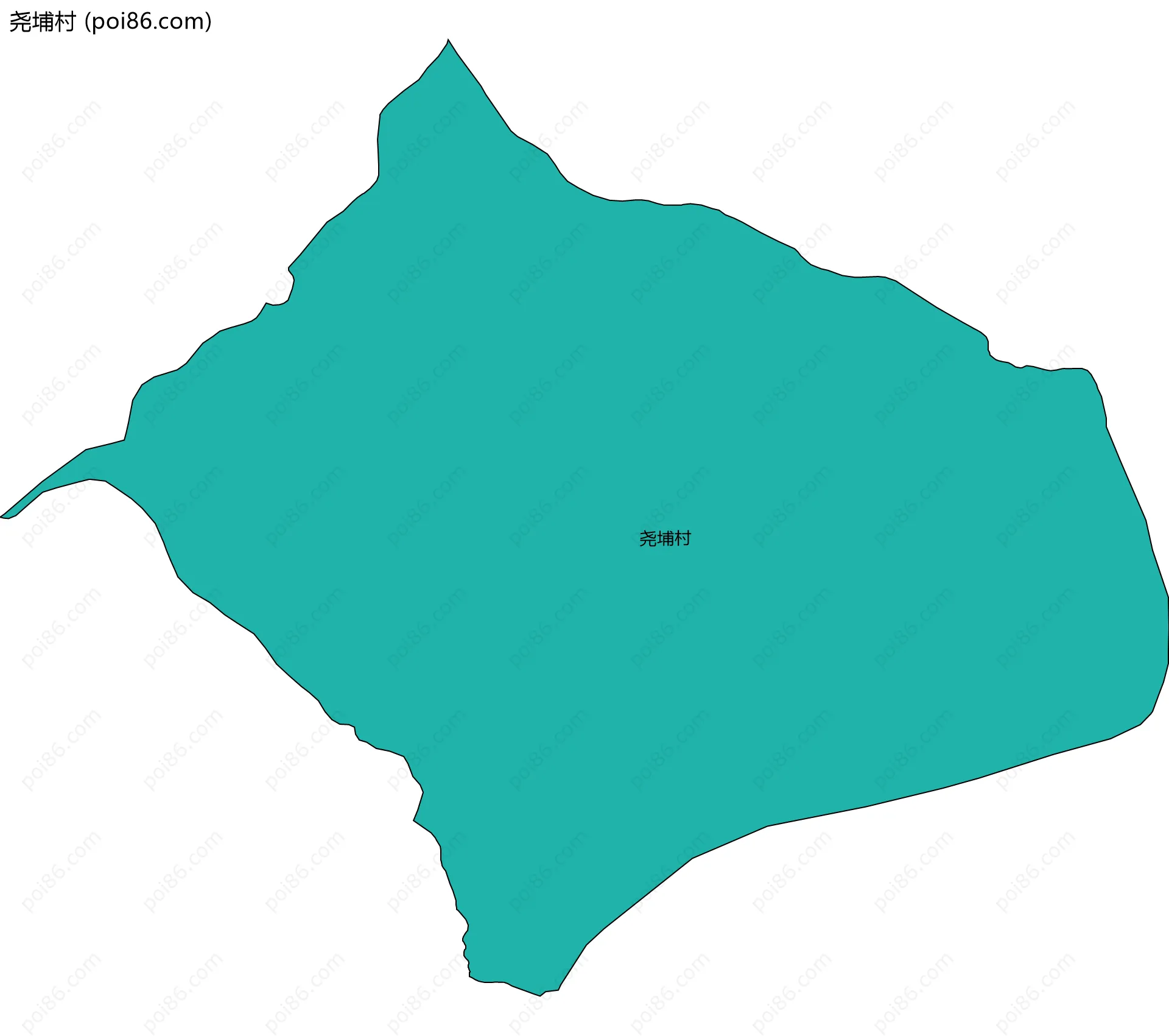 尧埔村边界地图