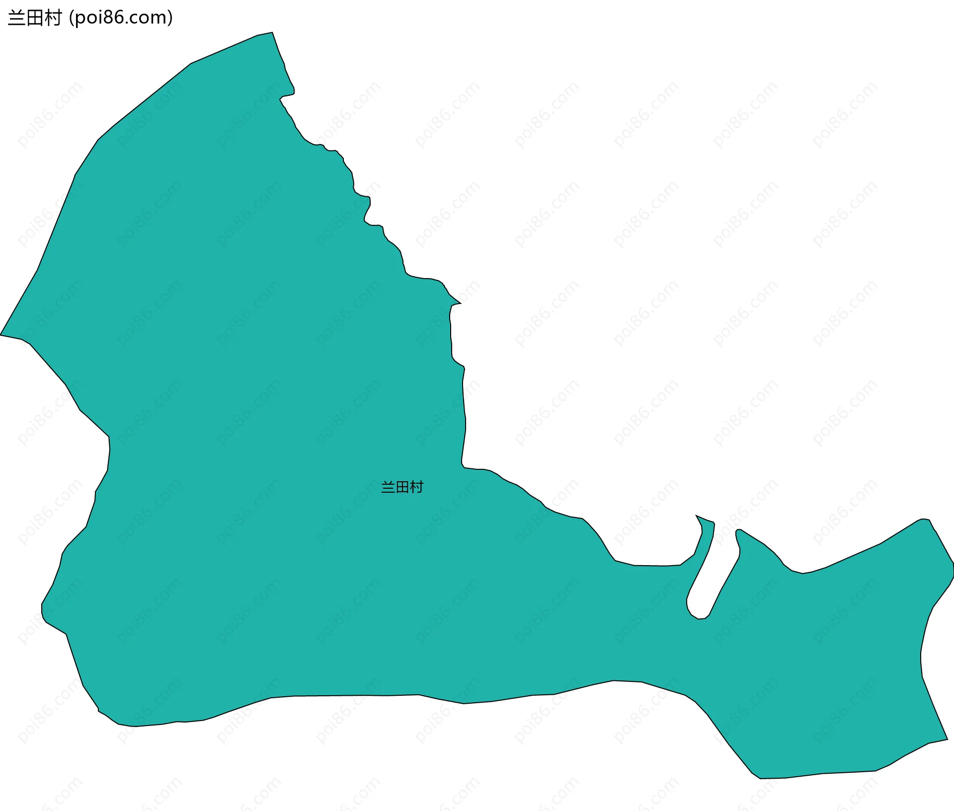 兰田村边界地图