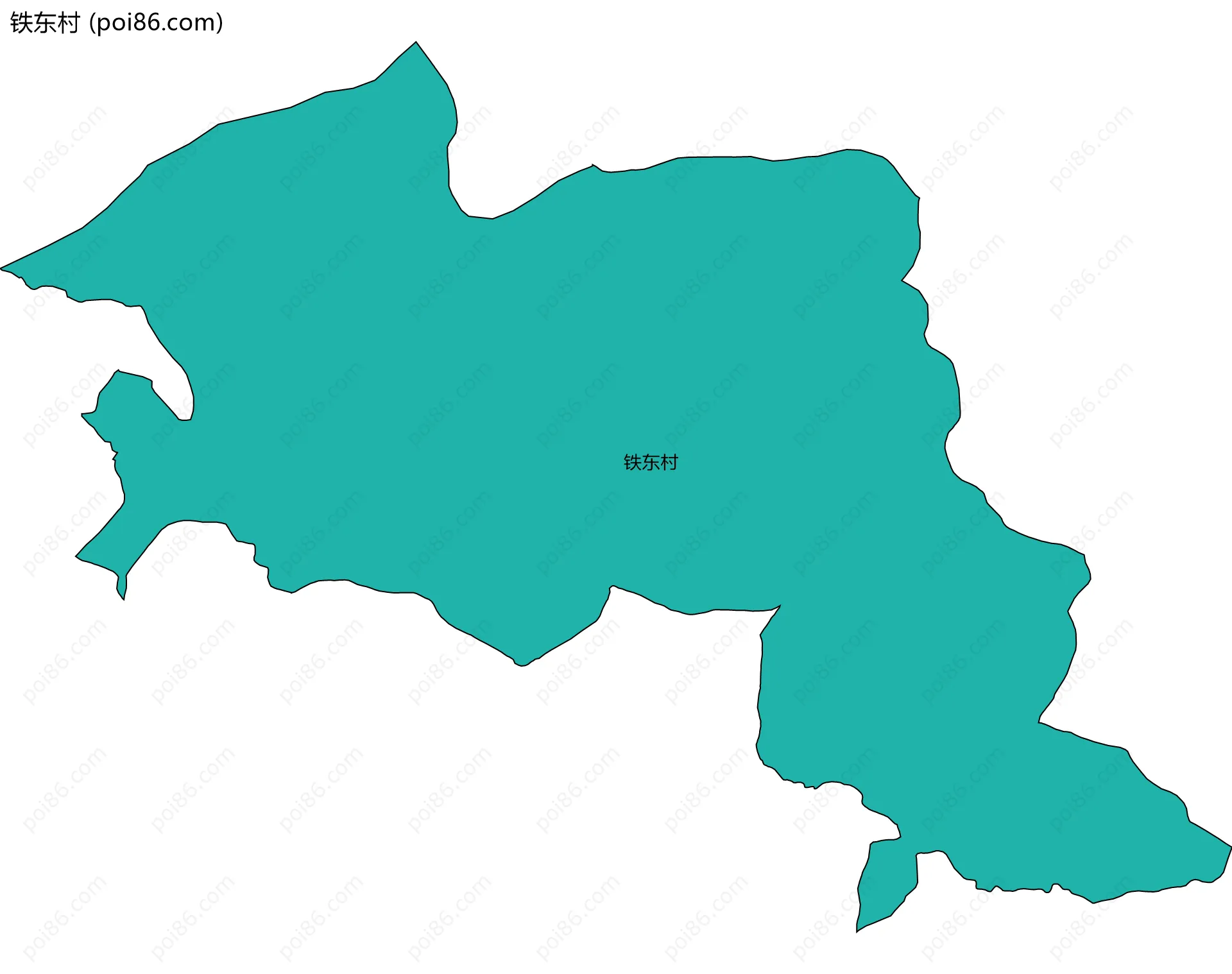 铁东村边界地图