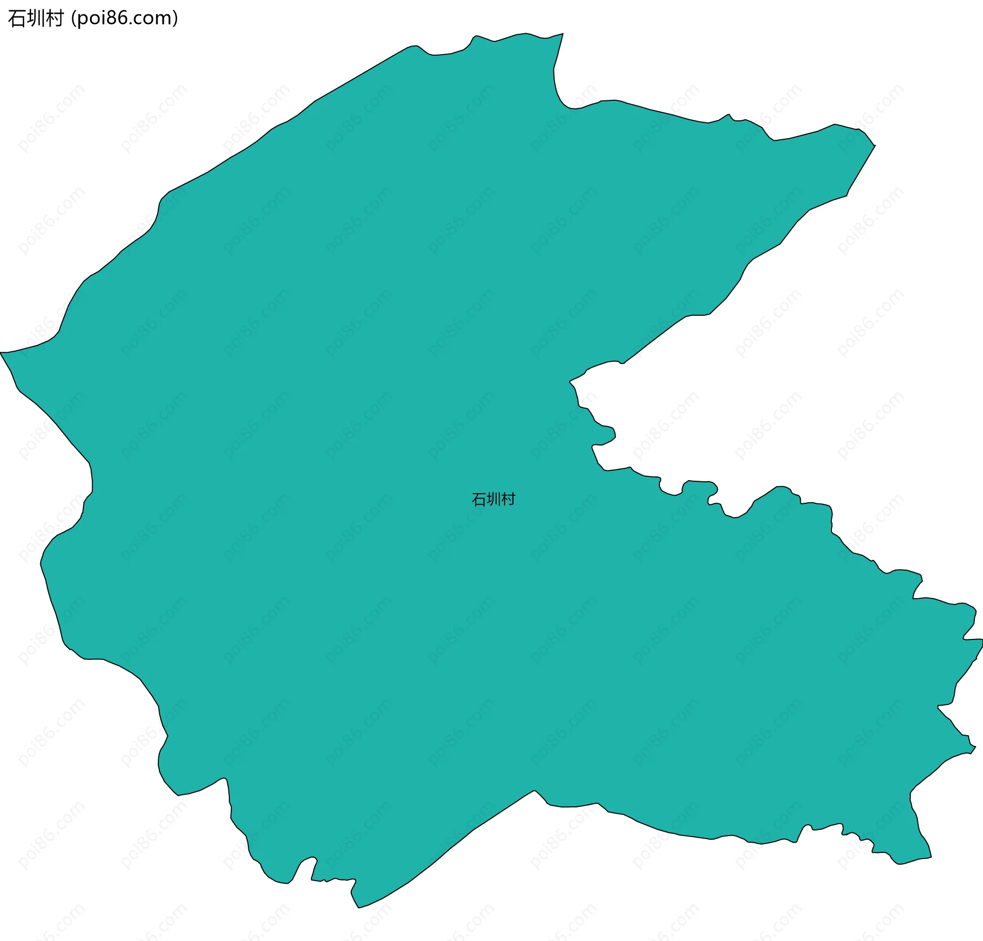 石圳村边界地图