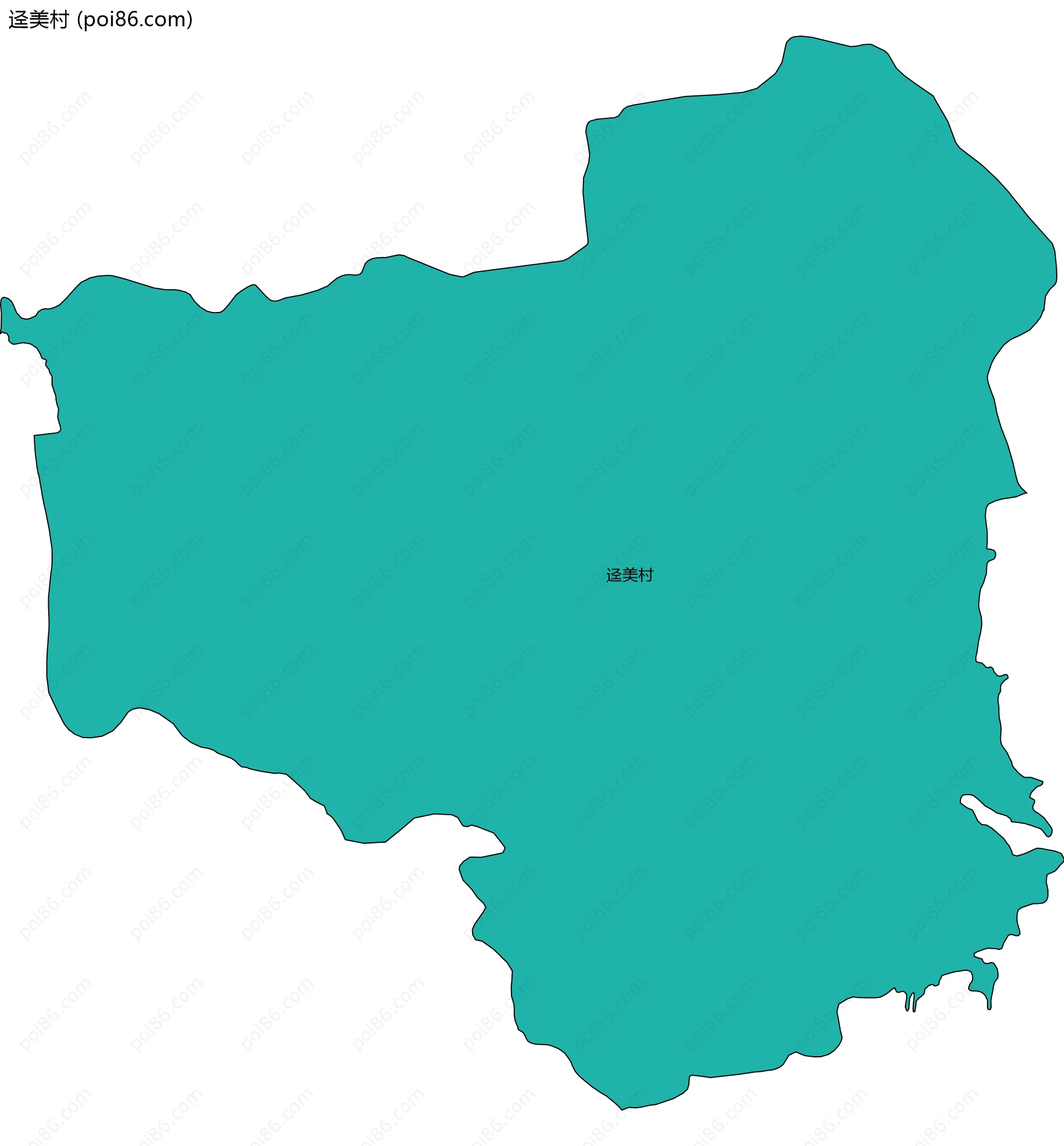 迳美村边界地图