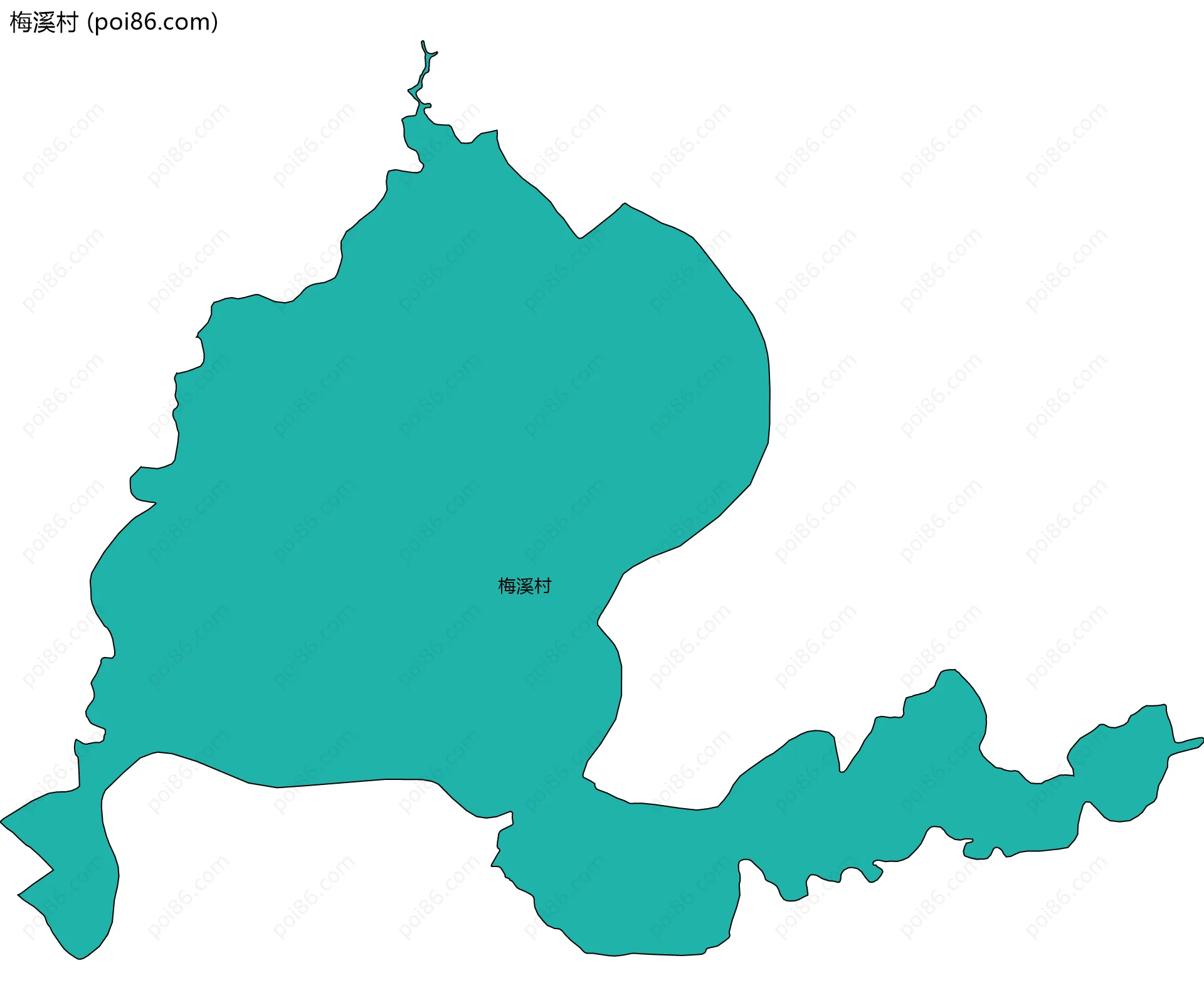 梅溪村边界地图