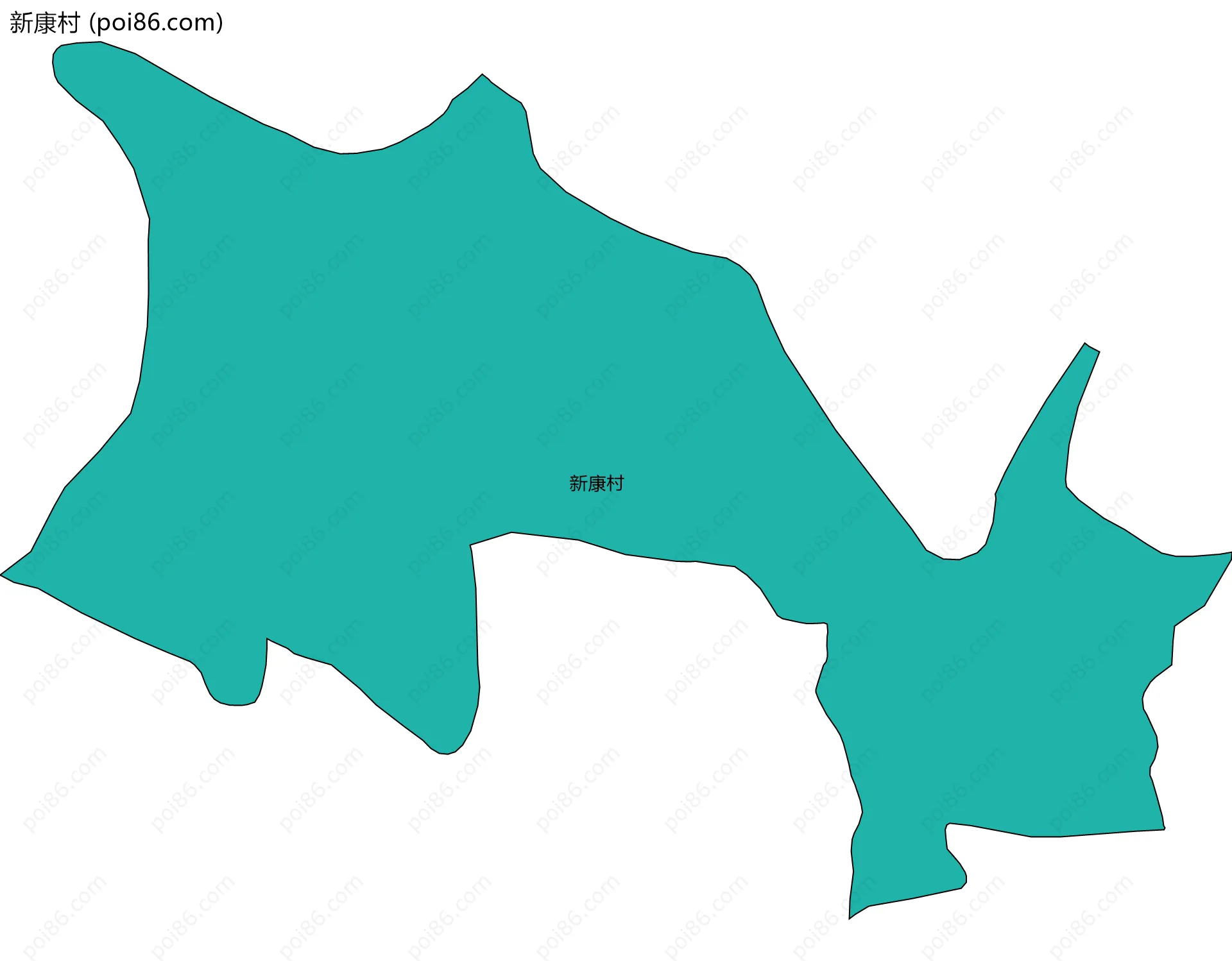 新康村边界地图
