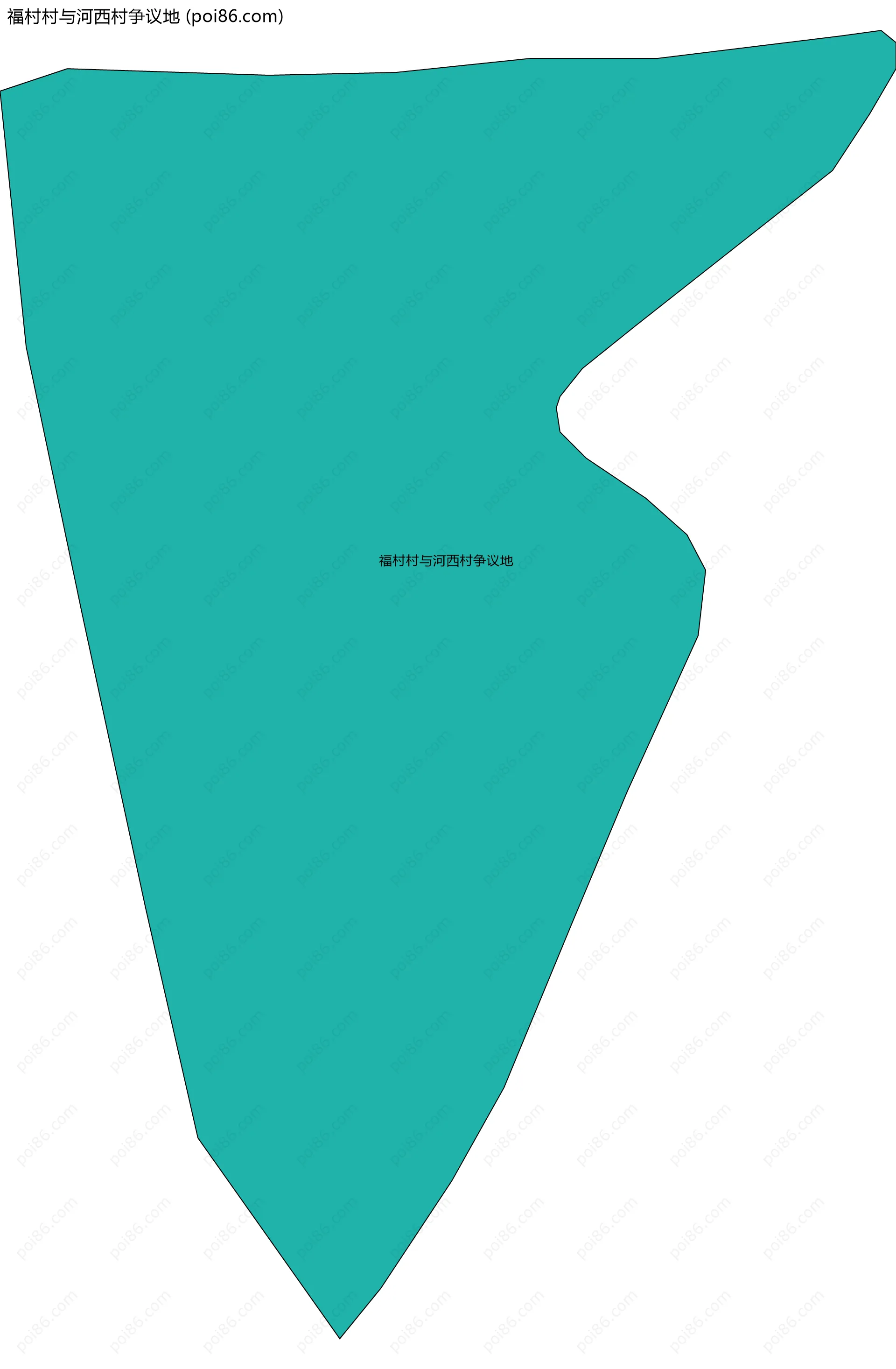 福村村与河西村争议地边界地图