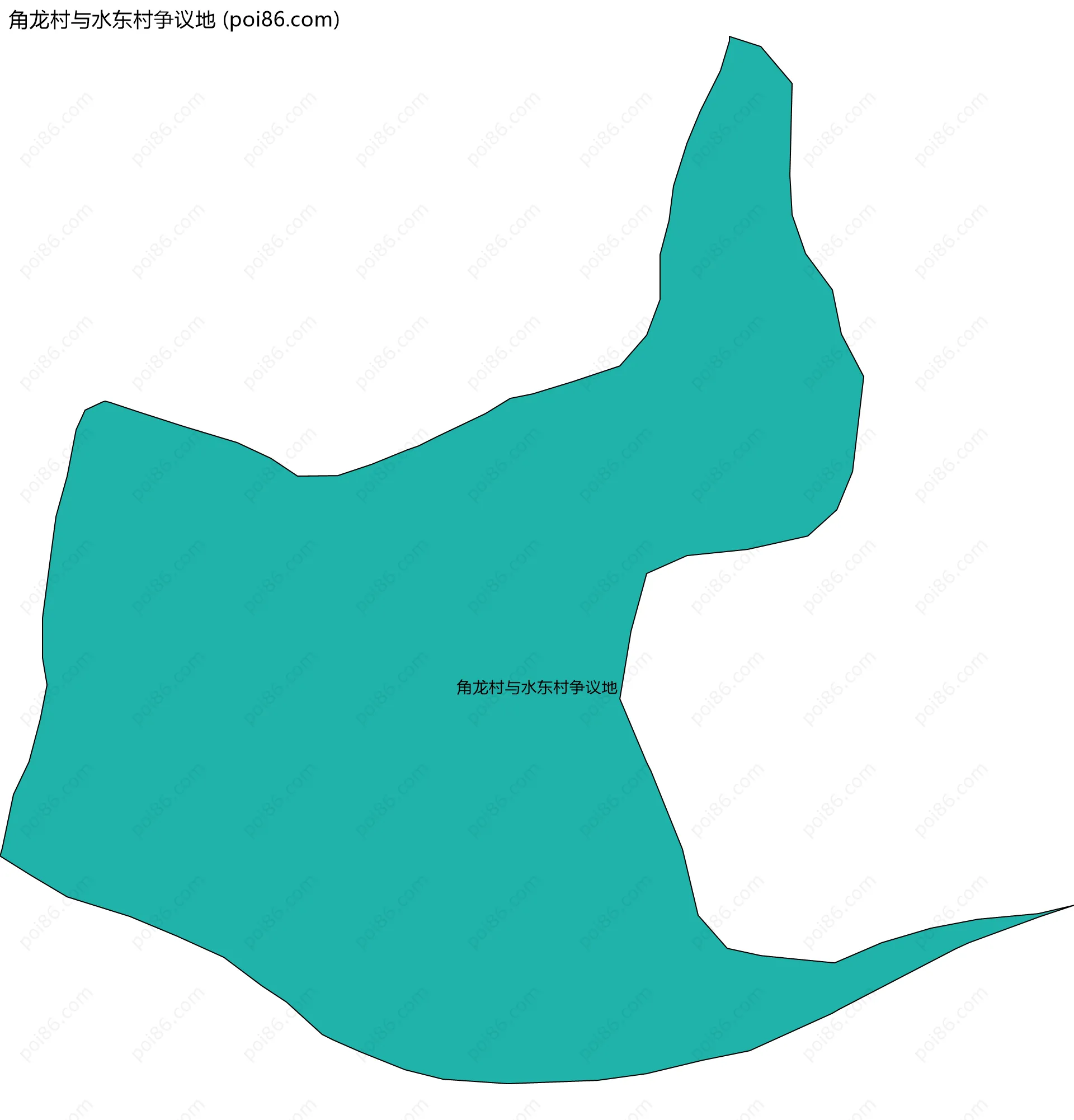 角龙村与水东村争议地边界地图
