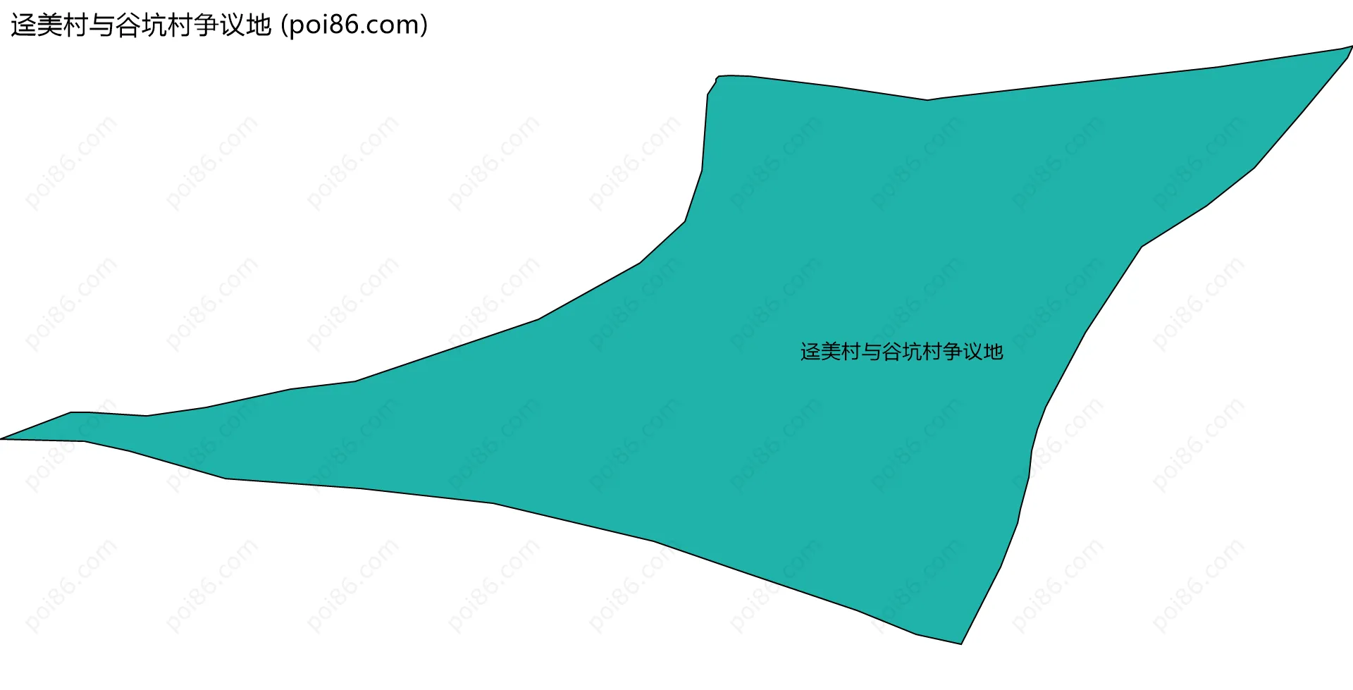 迳美村与谷坑村争议地边界地图