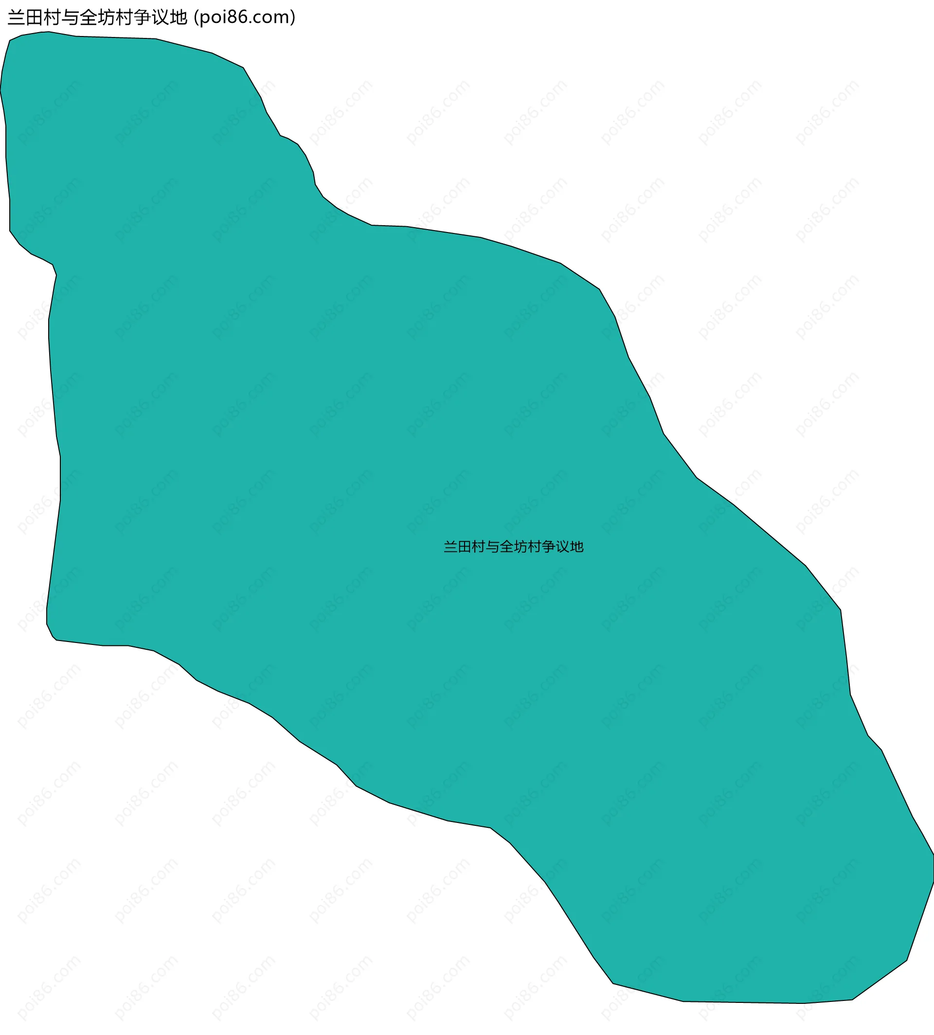 兰田村与全坊村争议地边界地图