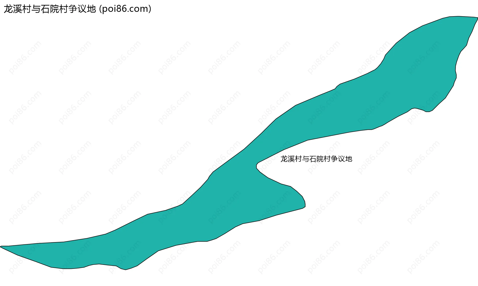 龙溪村与石院村争议地边界地图