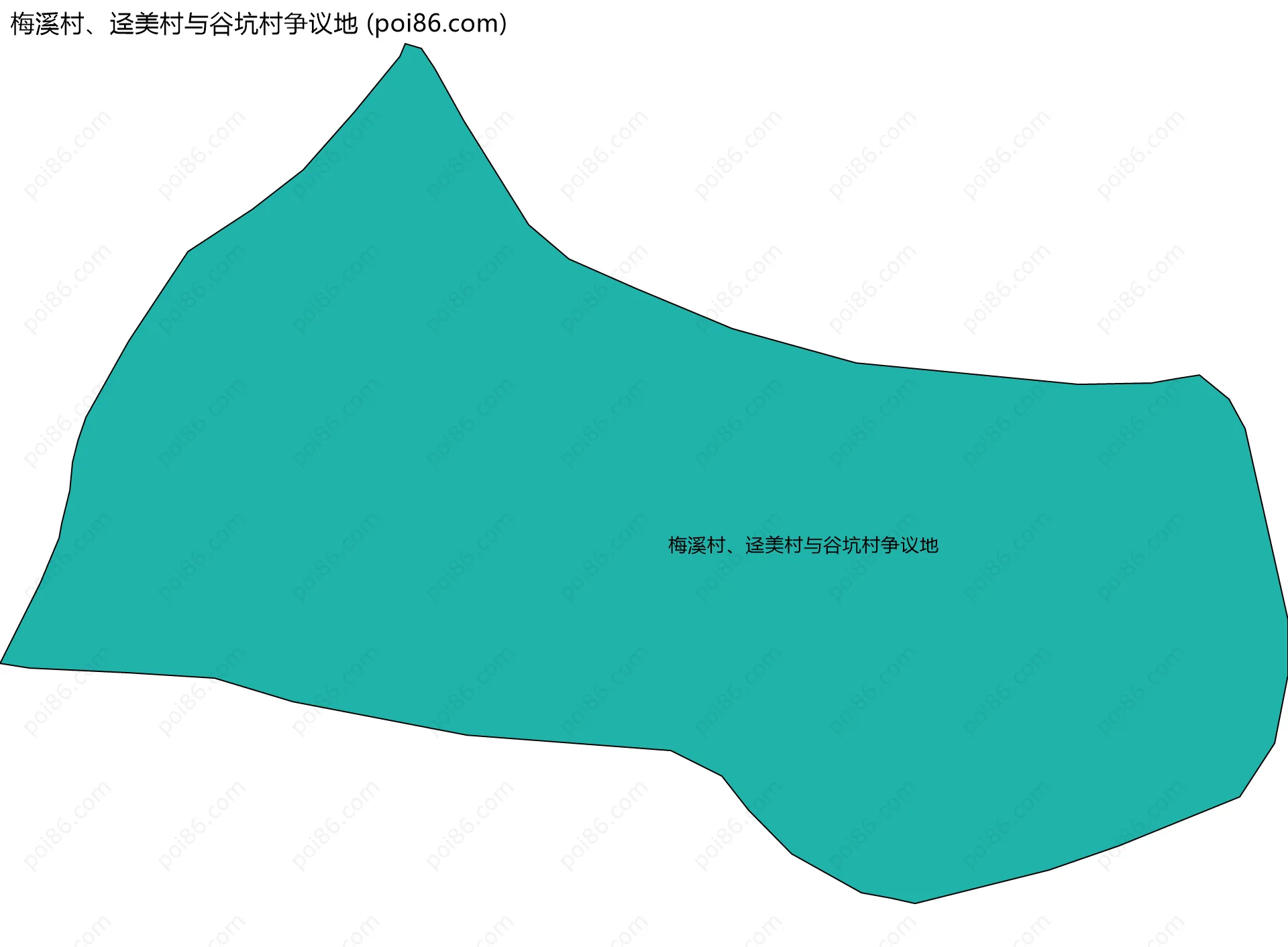 梅溪村、迳美村与谷坑村争议地边界地图