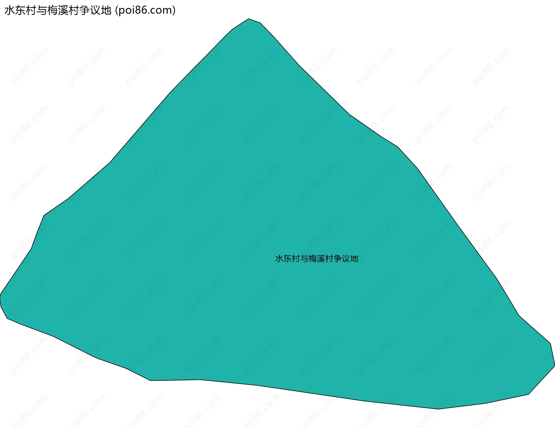 水东村与梅溪村争议地边界地图