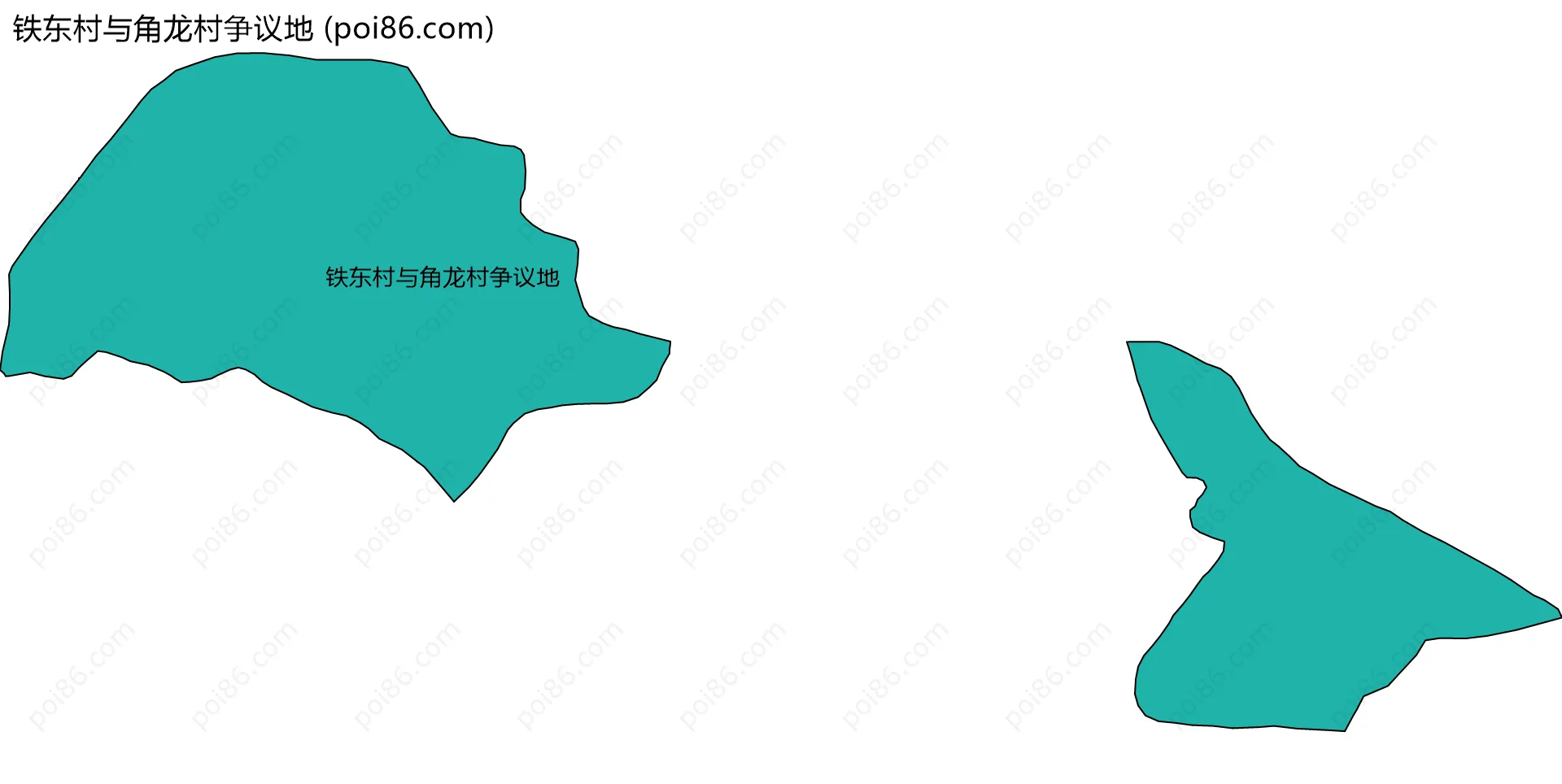 铁东村与角龙村争议地边界地图