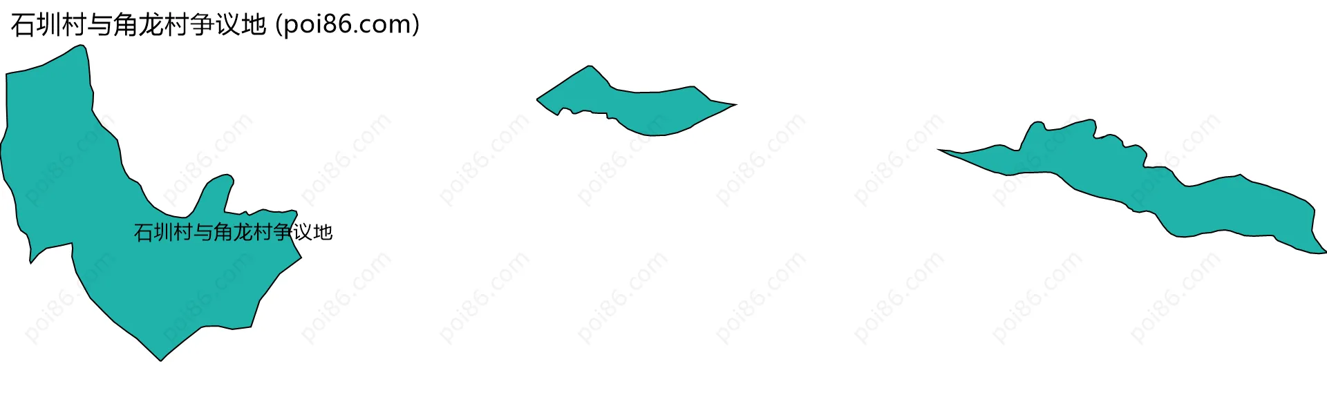 石圳村与角龙村争议地边界地图