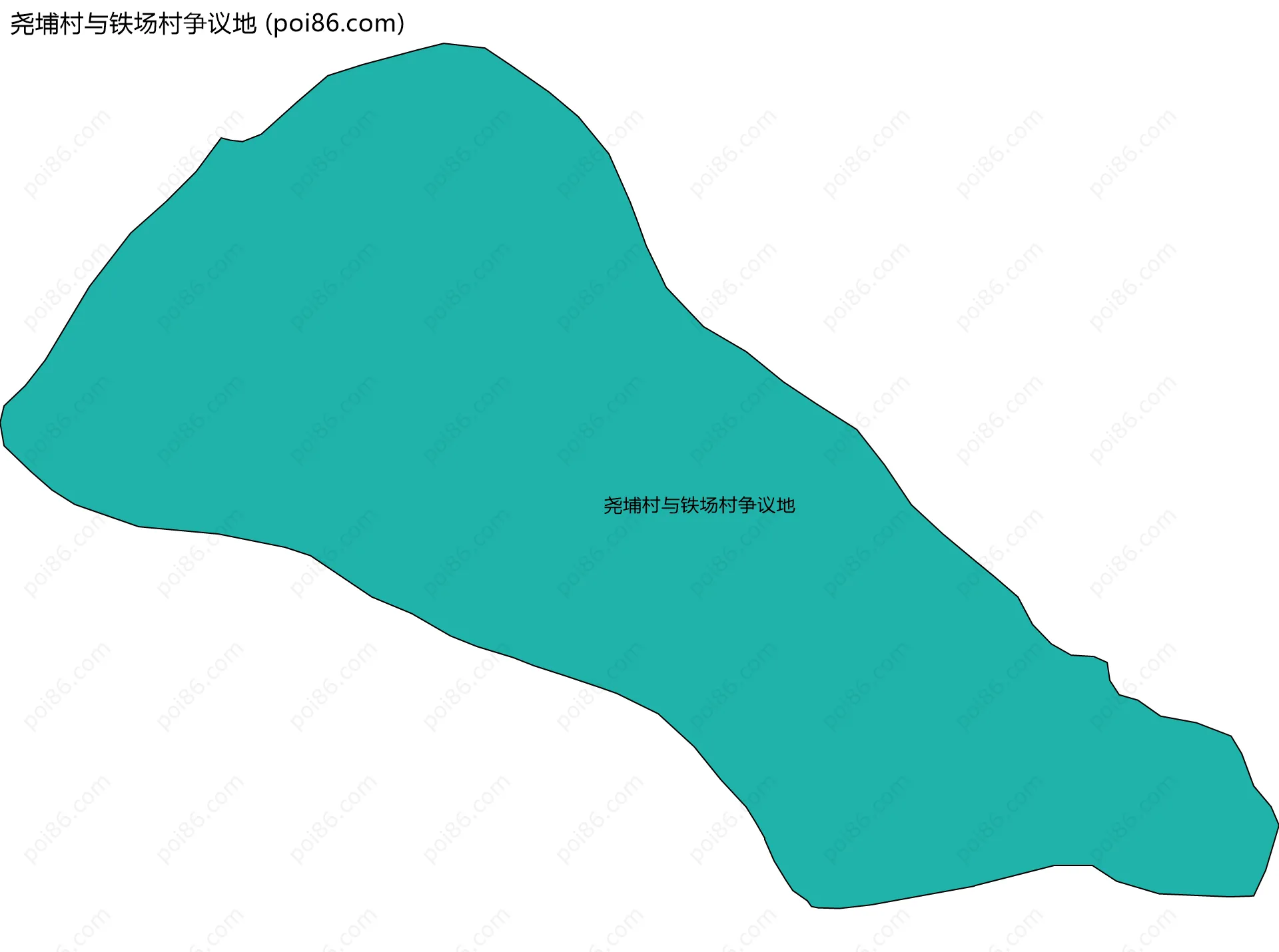 尧埔村与铁场村争议地边界地图
