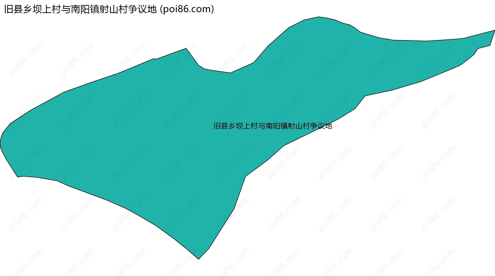 旧县乡坝上村与南阳镇射山村争议地边界地图